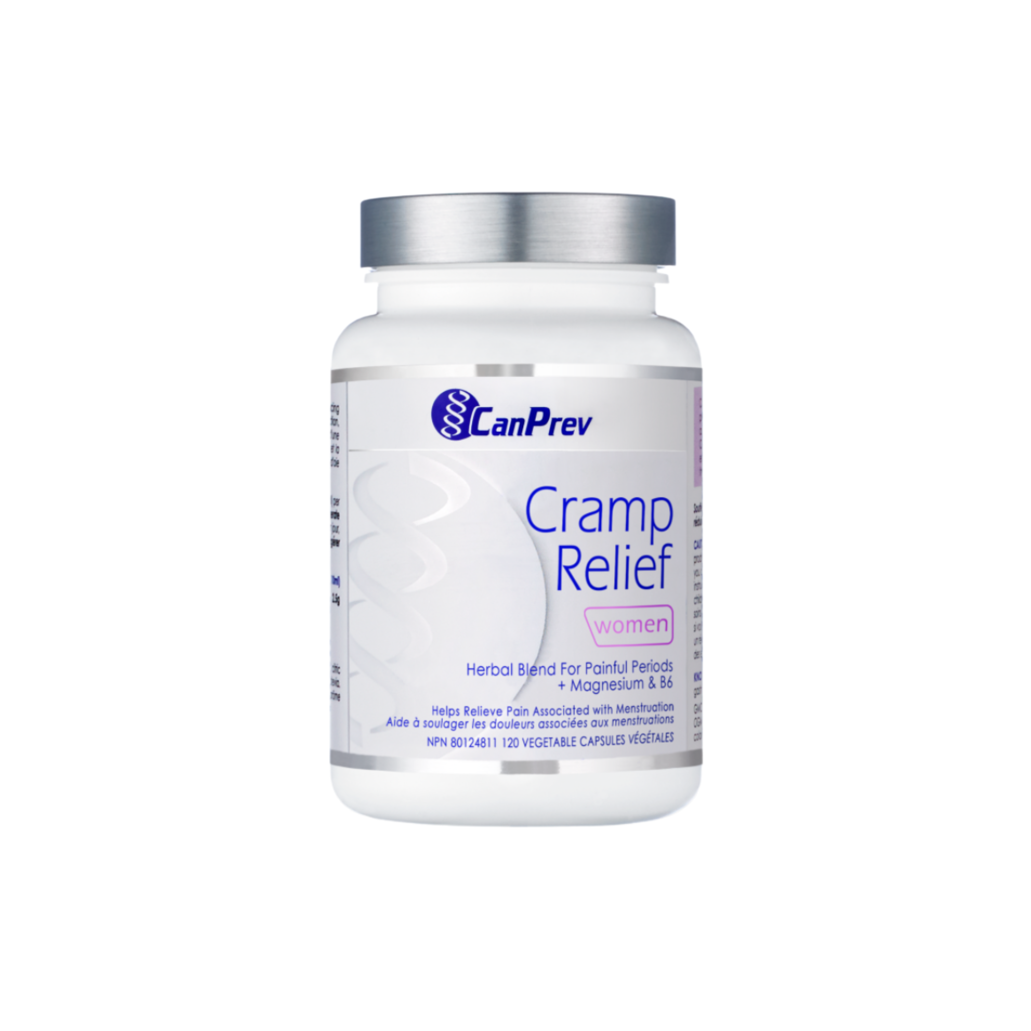 CanPrev Cramp Relief 120 Vegetable Capsules - Natural Menstrual Support Formula