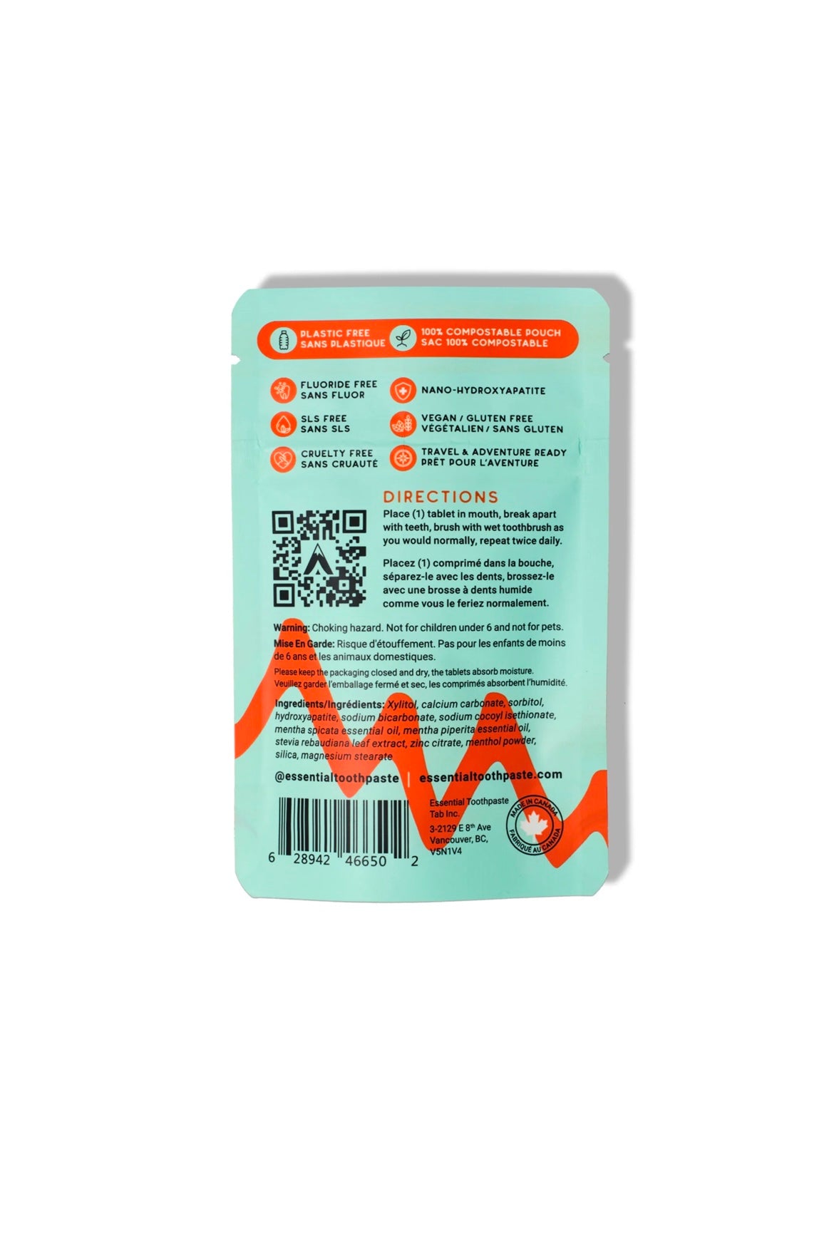 Essentials Toothpaste Tabs - 65 Tabs (1 month Supply)