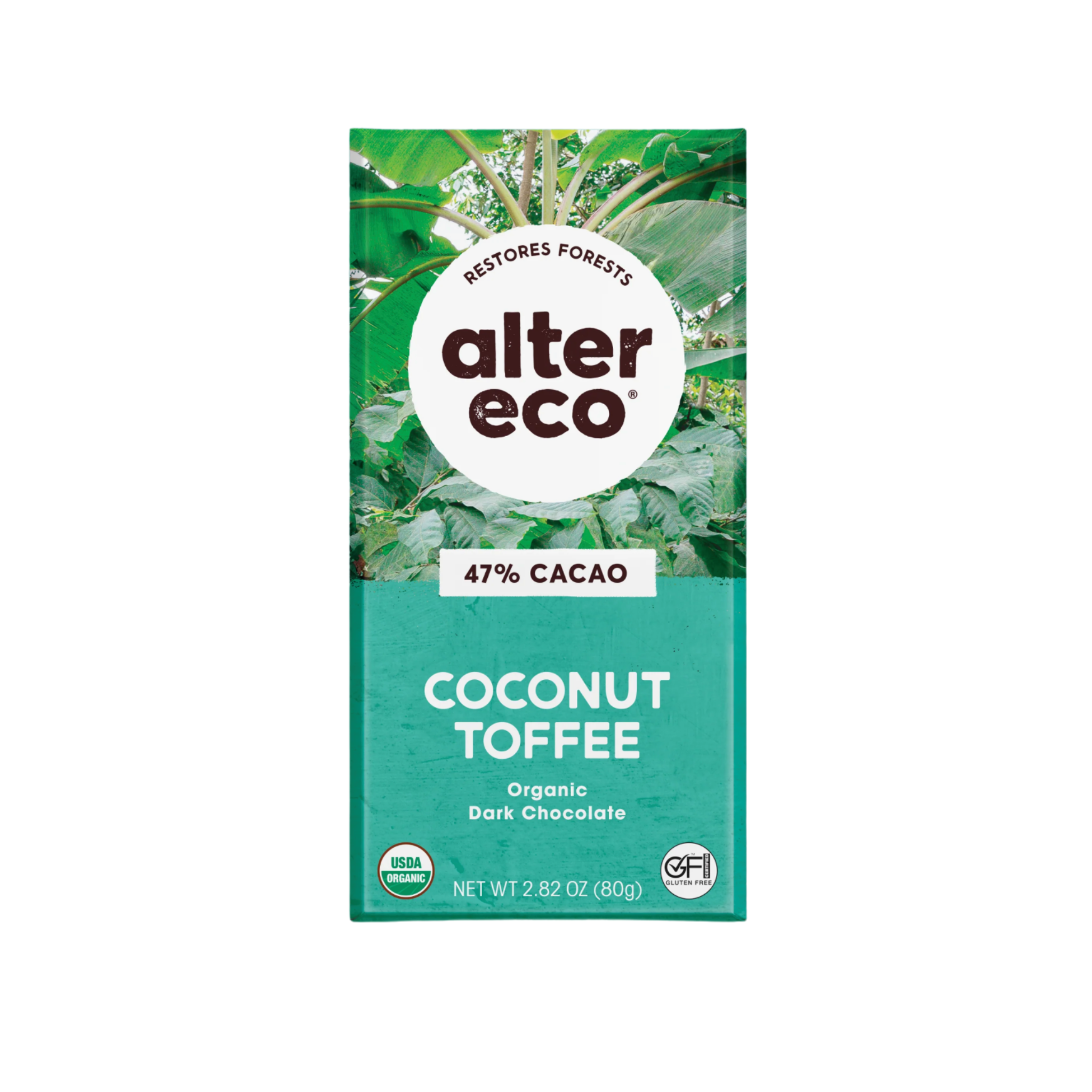 Alter Eco Dark Coconut Toffee 47% Cacao 80g