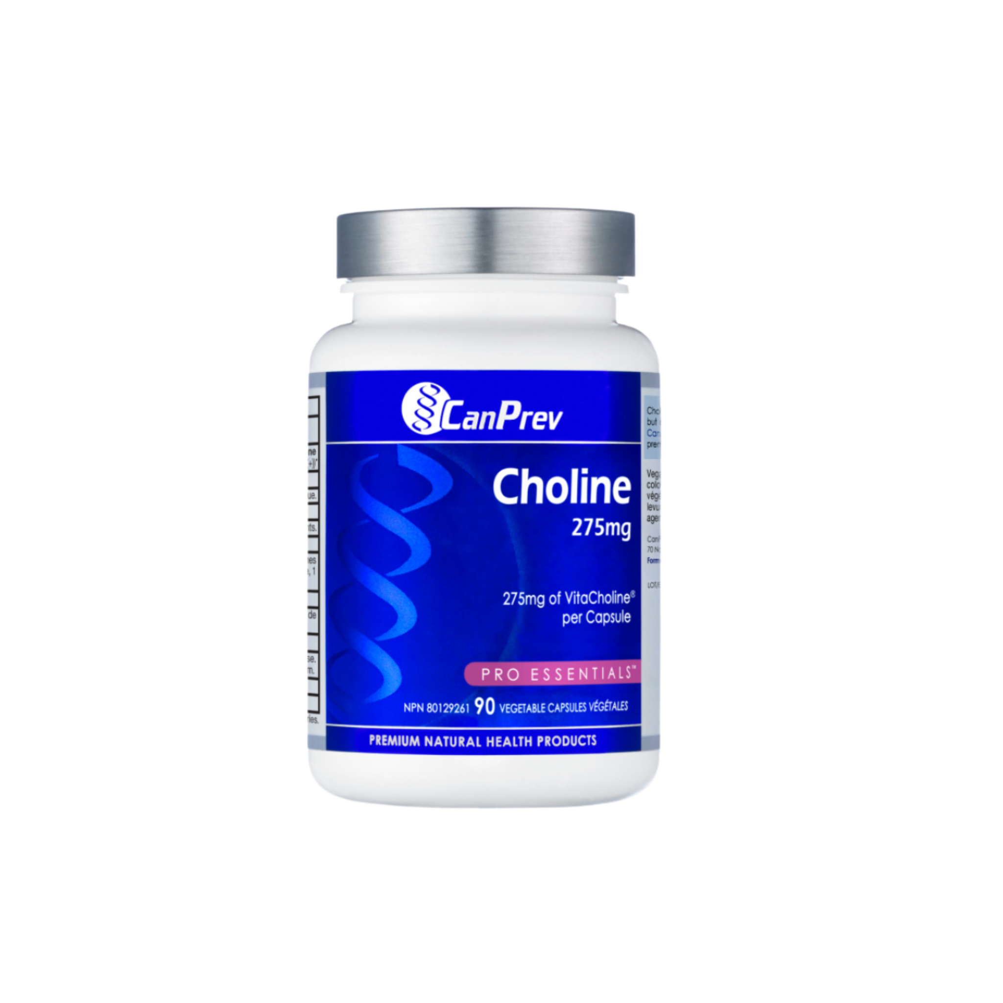 CanPrev Choline 275mg VitaCholine™ Capsules - Fast-Dissolving Brain & Liver Support