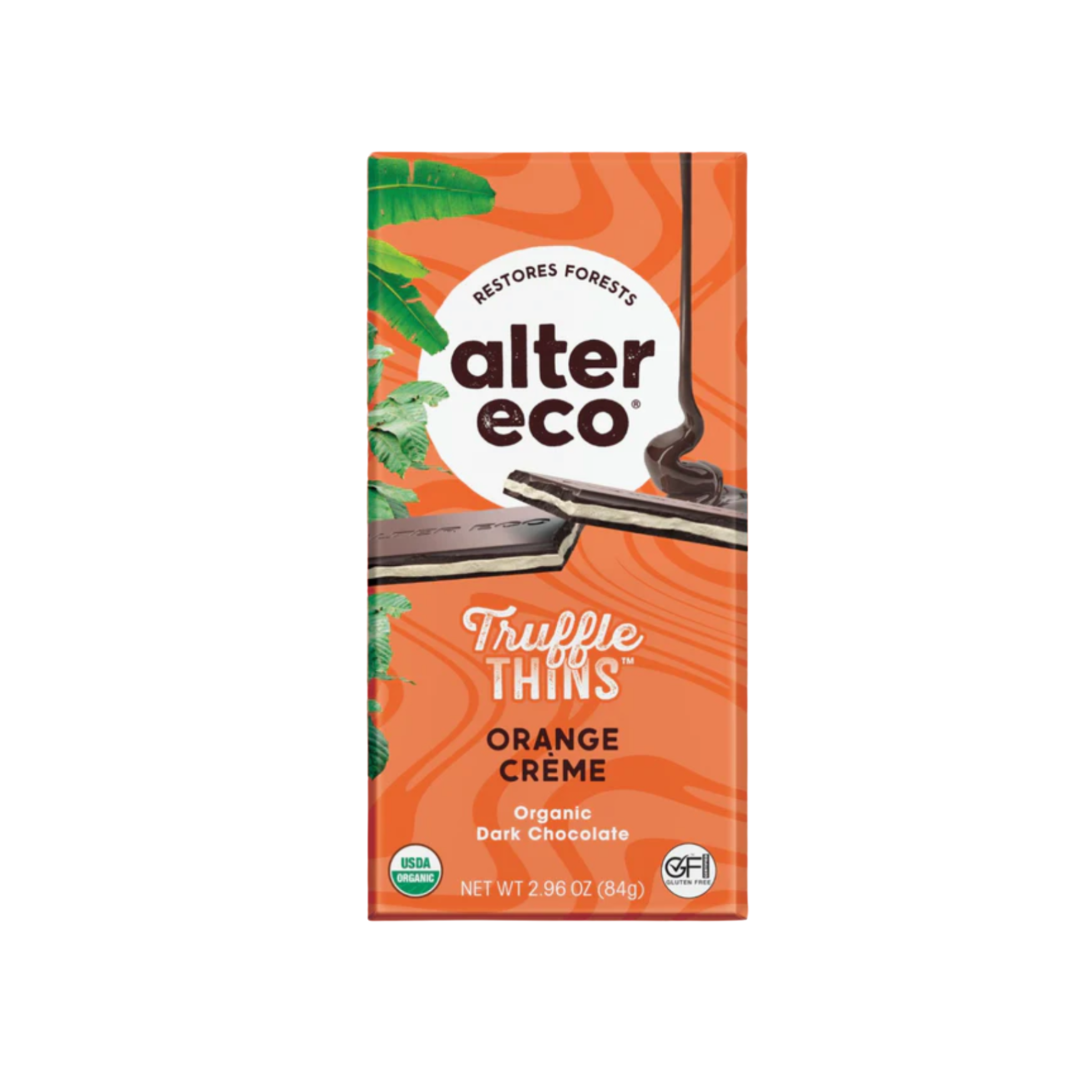 Alter Eco Orange Creme Truffle Thins 60%, 84g
