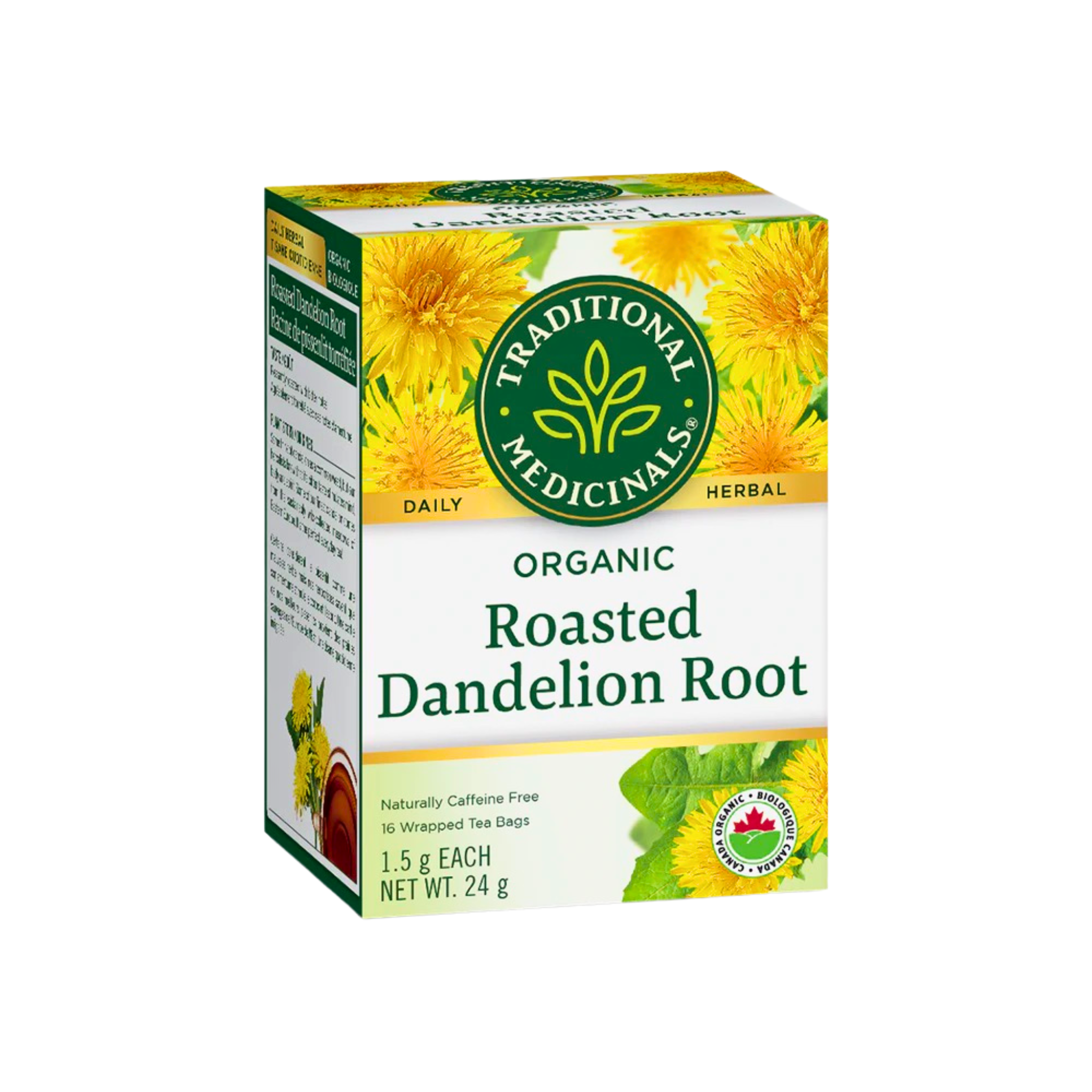 Traditional Medicinals herbal tea box with 16 tea bags, featuring natural medicinal ingredients for wellness.