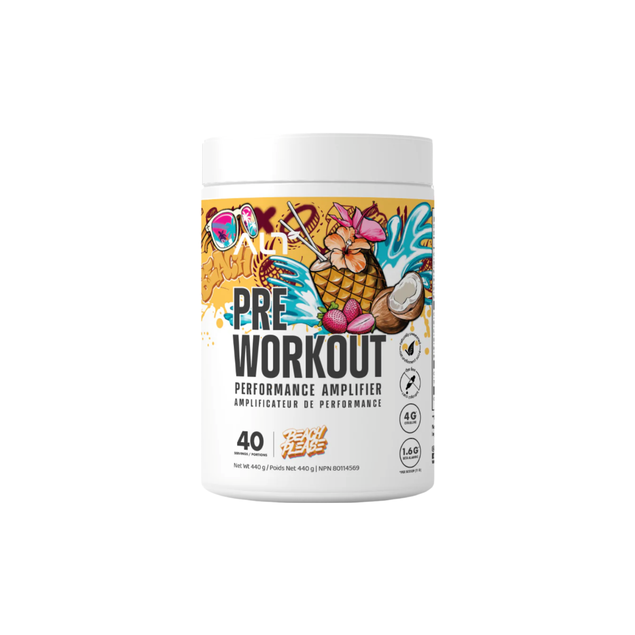 ALT Pre-workout, Beach Please, 40 Servings