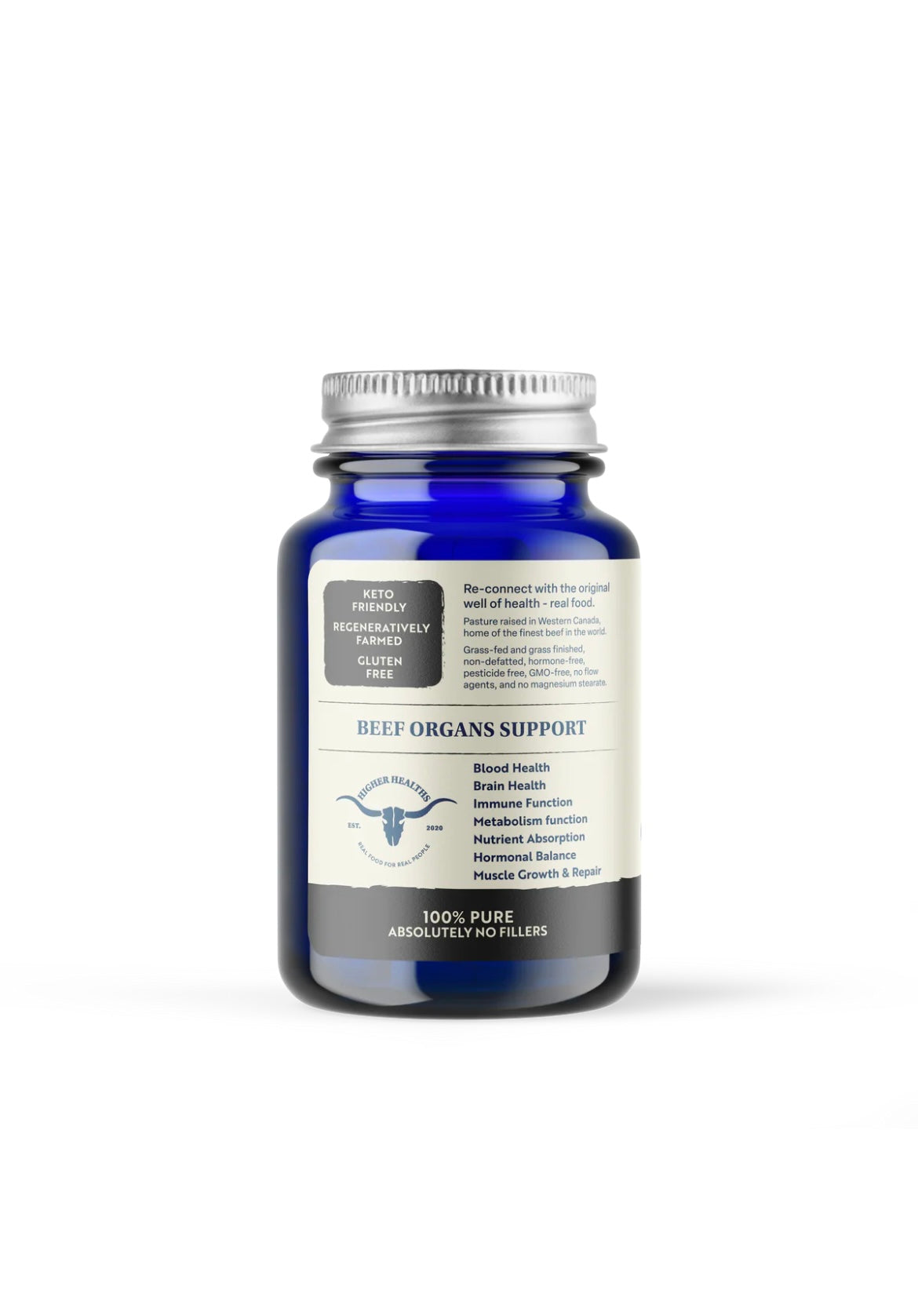 Higher Healths Beef Organs - The Everything Capsule, Bottle 180 capsules