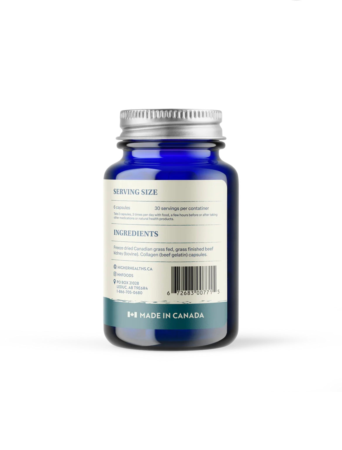 Higher Healths Beef Kidney - Immune Maker, Bottle, 180 capsules