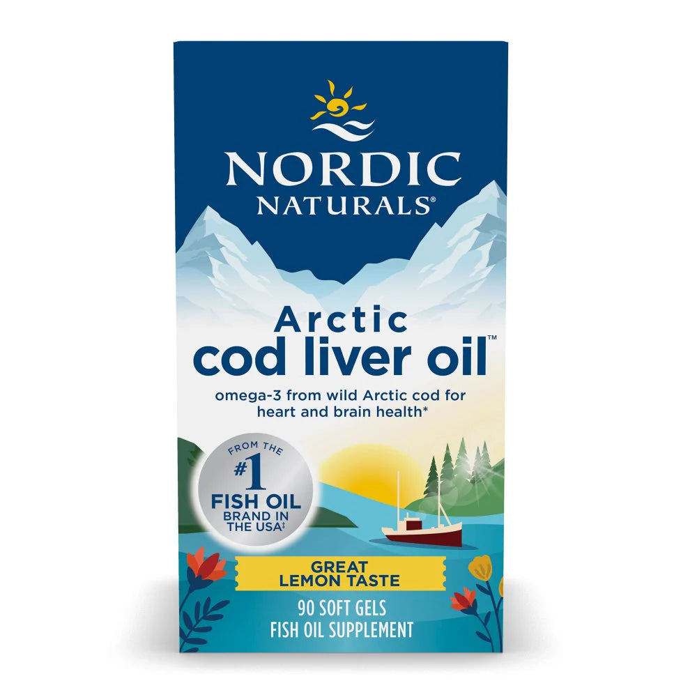 Nordic Naturals Arctic Cod Liver Oil 750mg Omega-3 Soft Gels - 90 Capsules