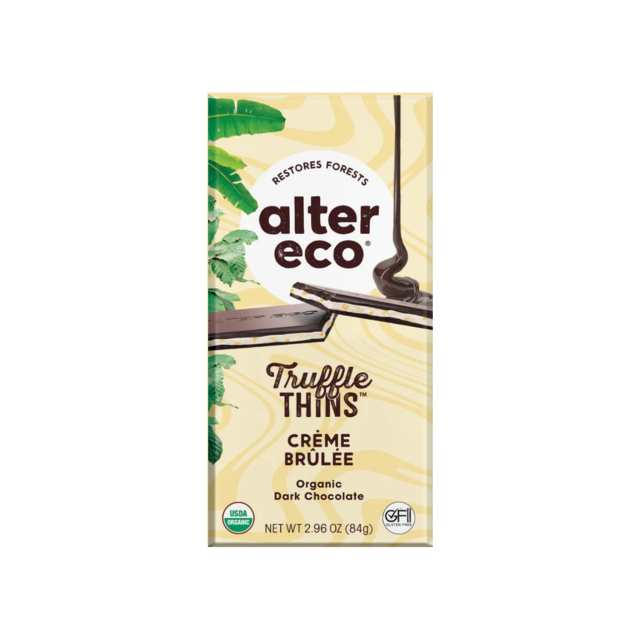 Alter Eco Creme Brulee Truffle Thins 60% 84g