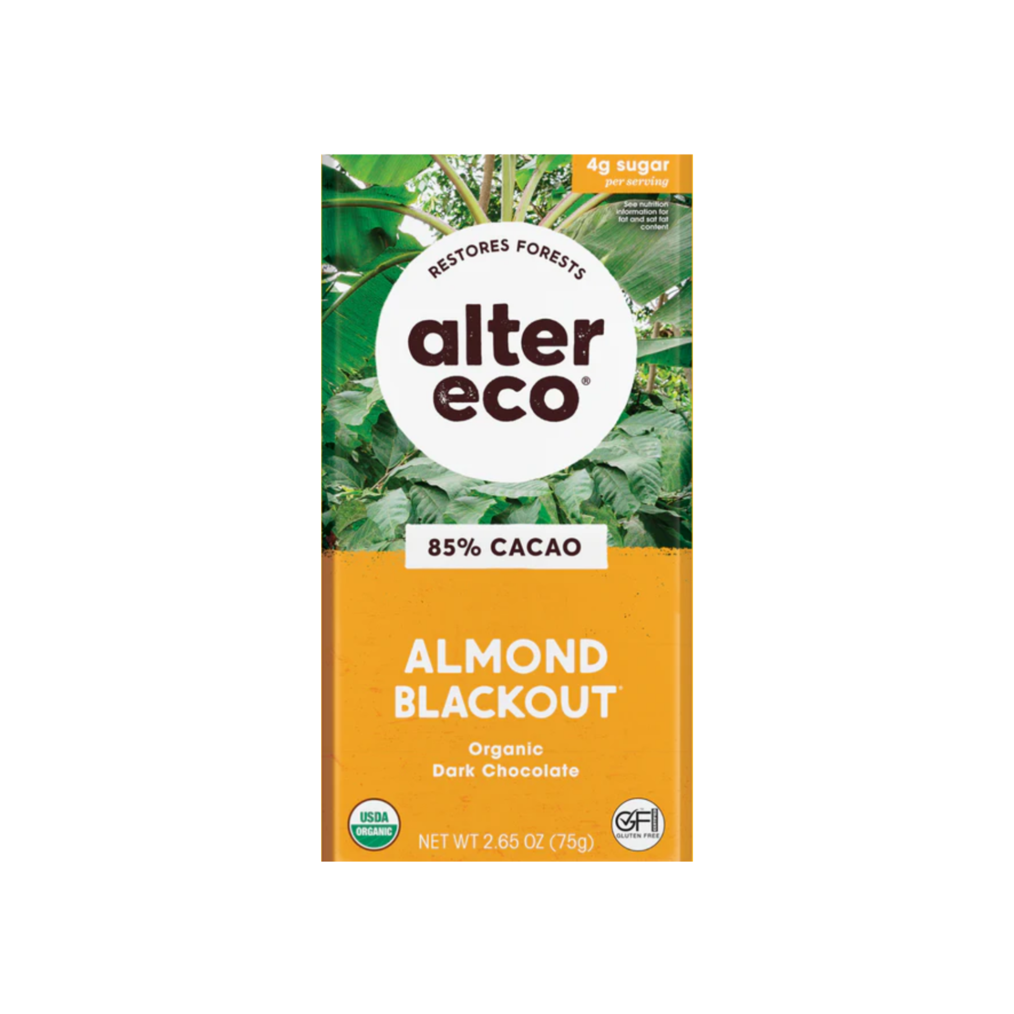 Alter Eco Almond Blackout 85% 80g