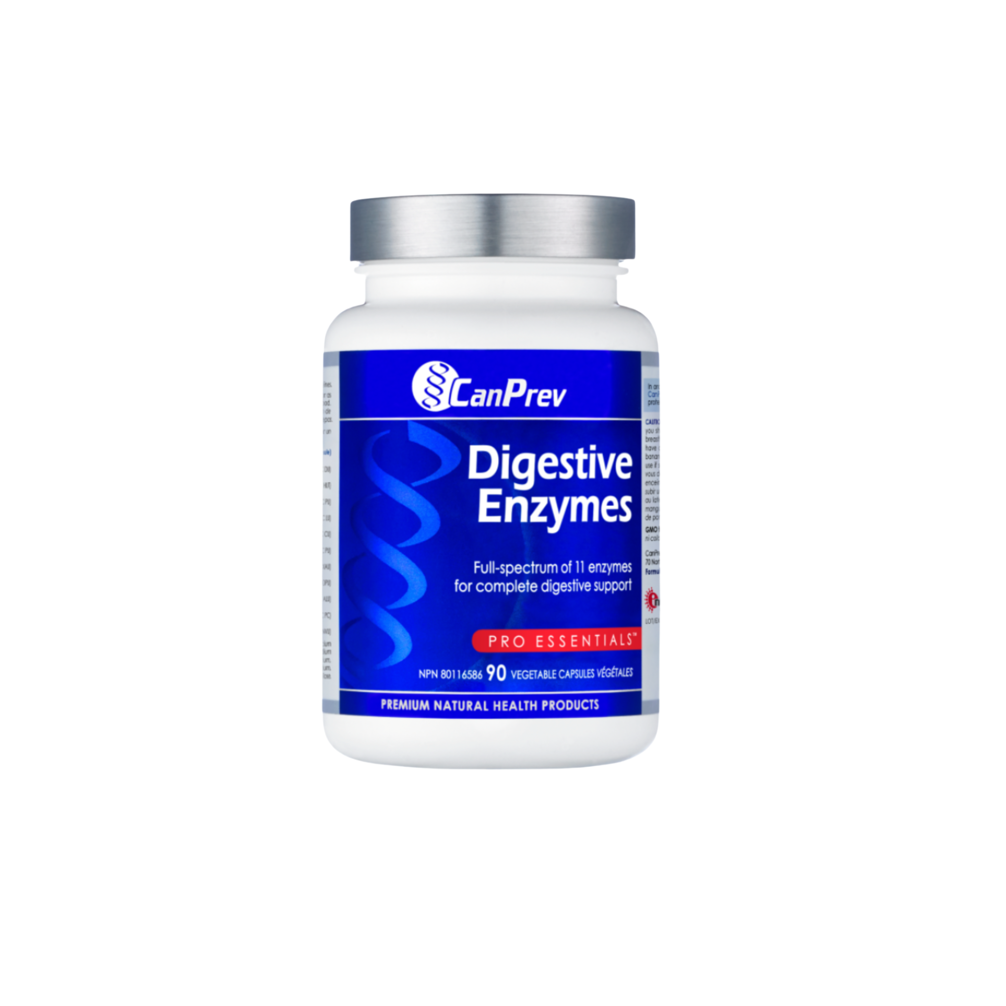 CanPrev Digestive Enzymes 90 Vegetarian Capsules - Full Spectrum 11-Enzyme Formula