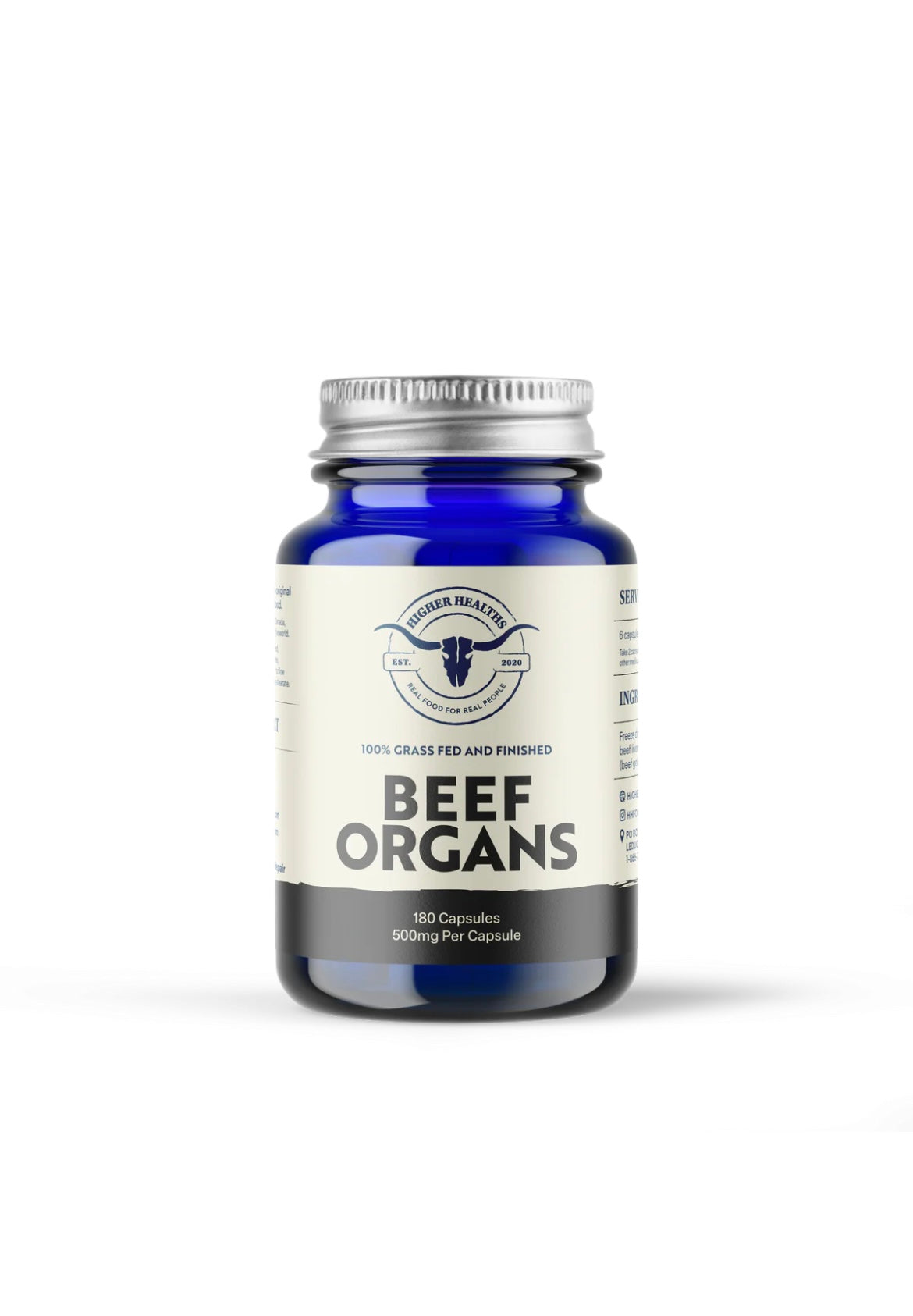 Higher Healths Beef Organs - The Everything Capsule, Bottle 180 capsules