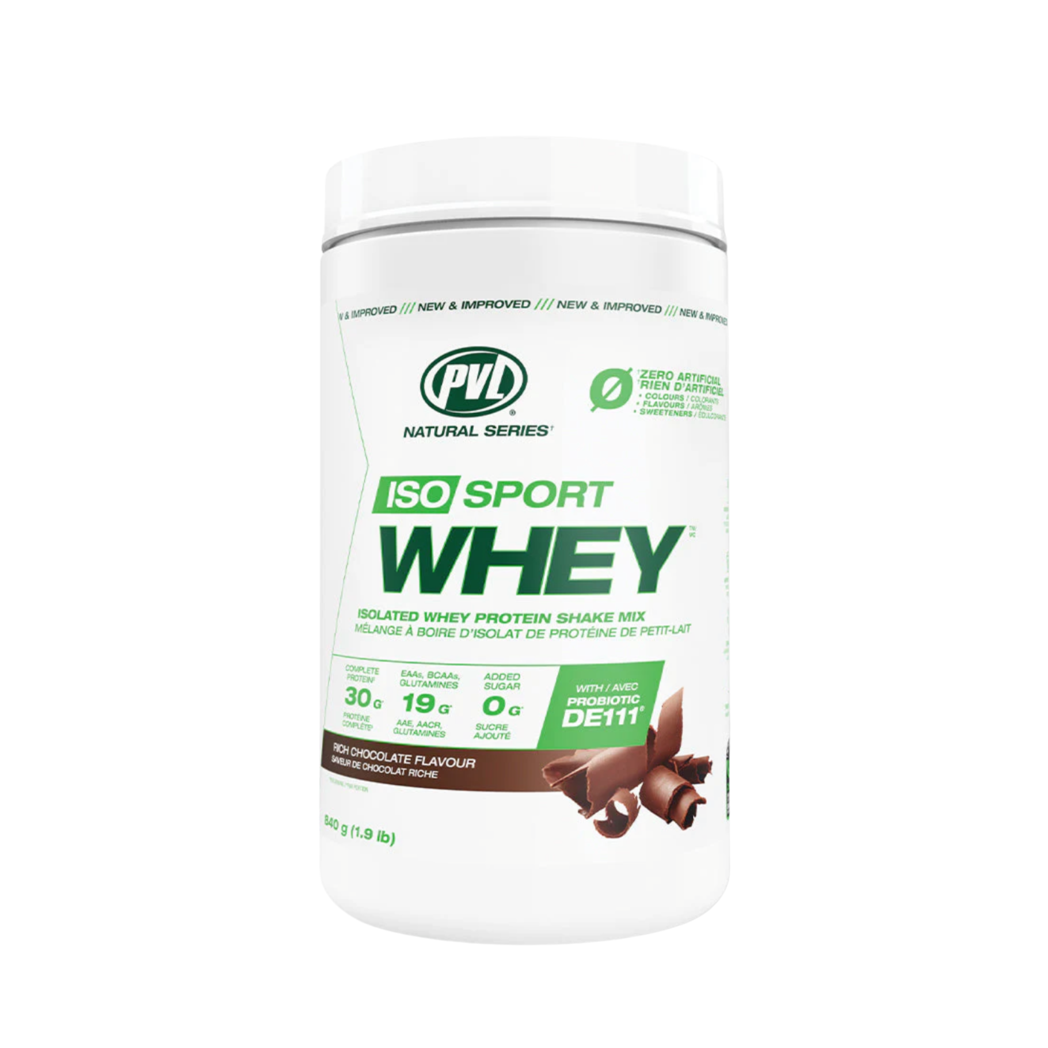 pvl iso sport whey protein 840g for recovery and lean muscle