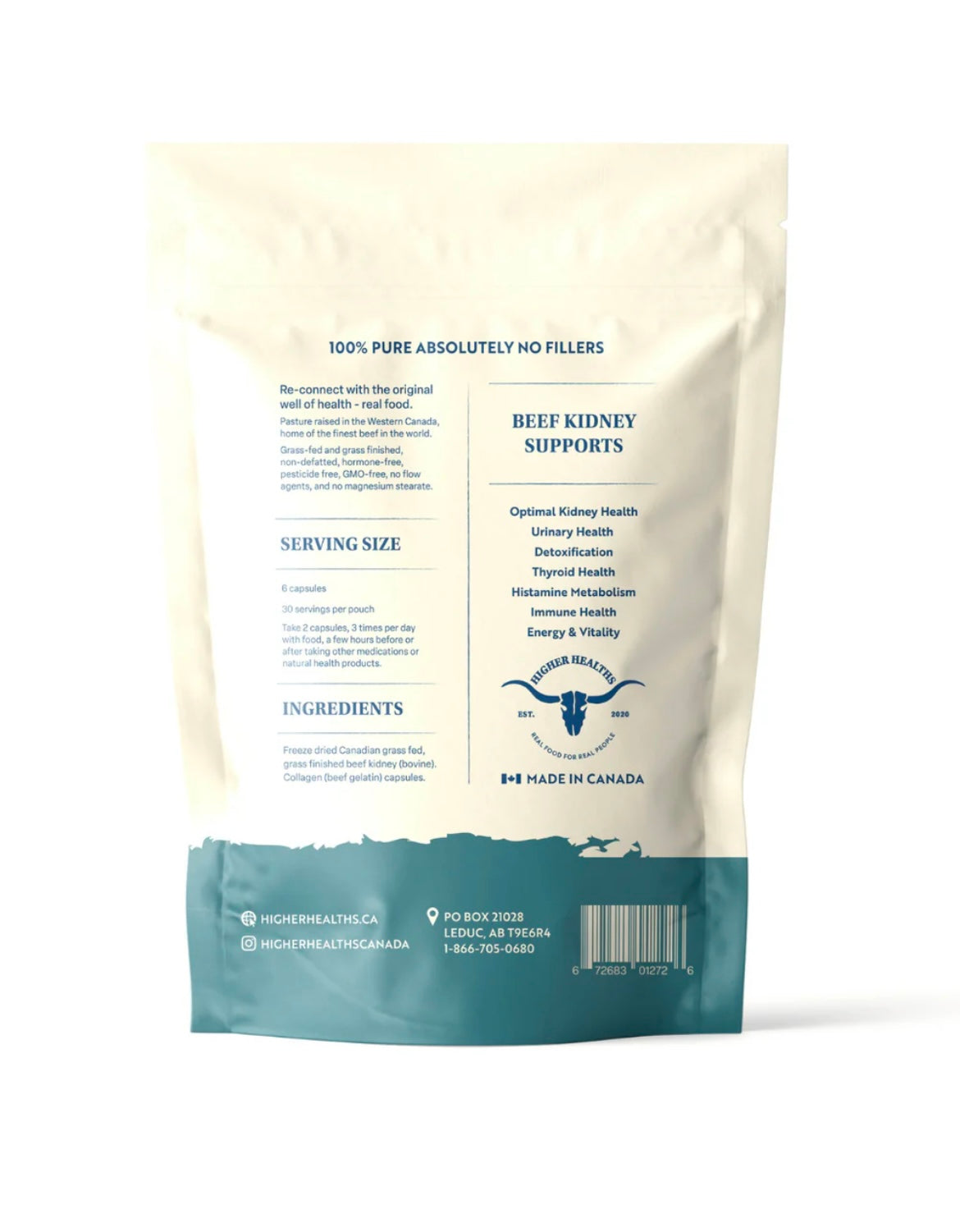 Higher Healths Beef Kidney - Immune Maker, Bag, 180 capsules