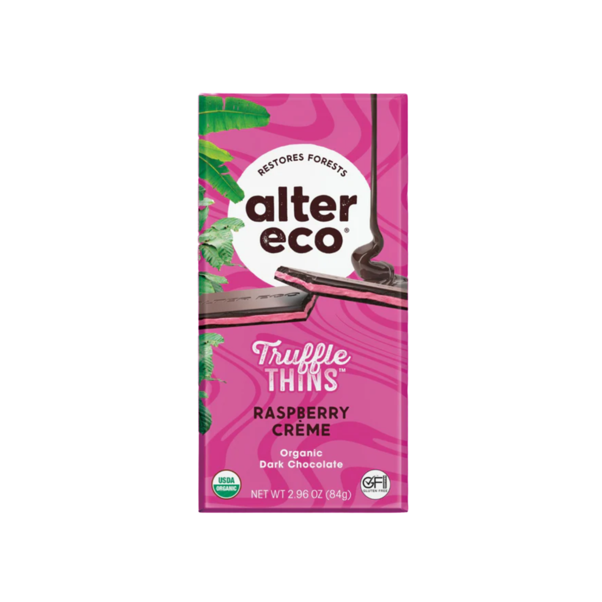 Alter Eco Raspberry Creme Truffle Thins 60% 84g