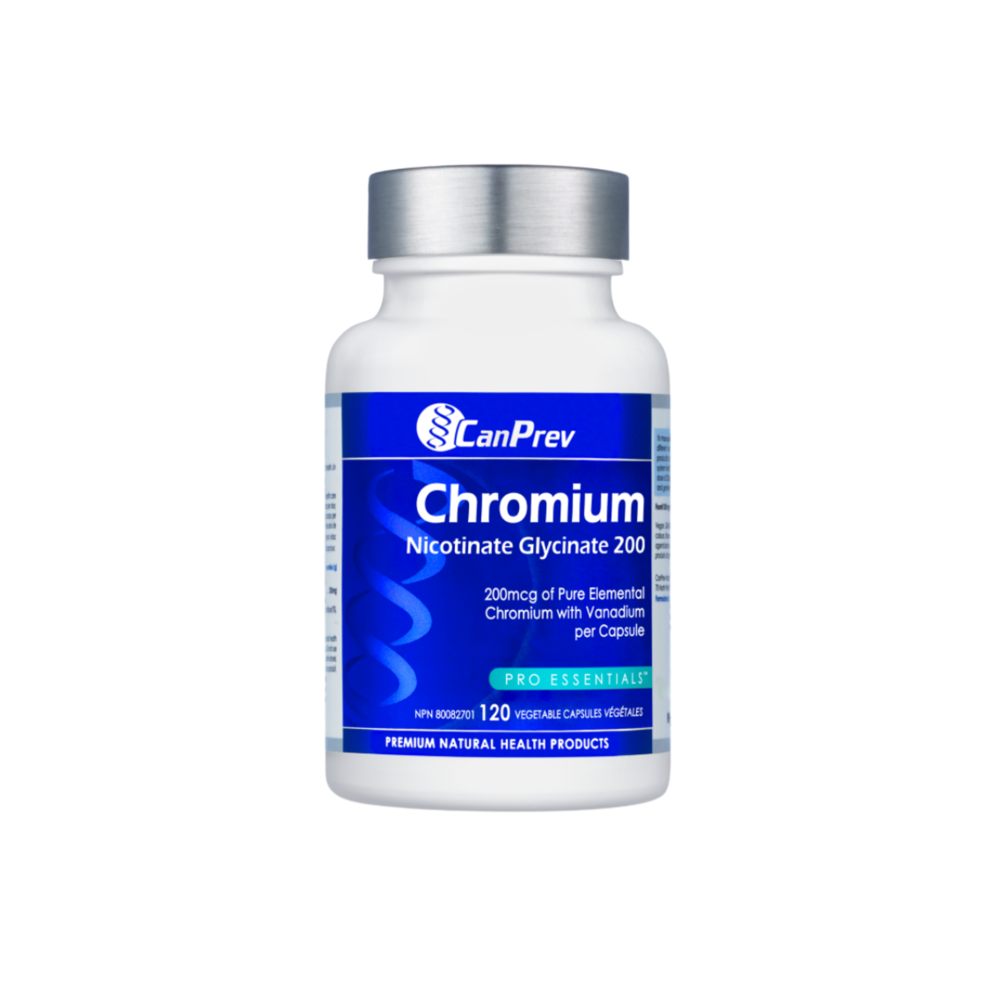 CanPrev Chromium Nicotinate Glycinate 200mcg Capsules - Superior Absorption Formula