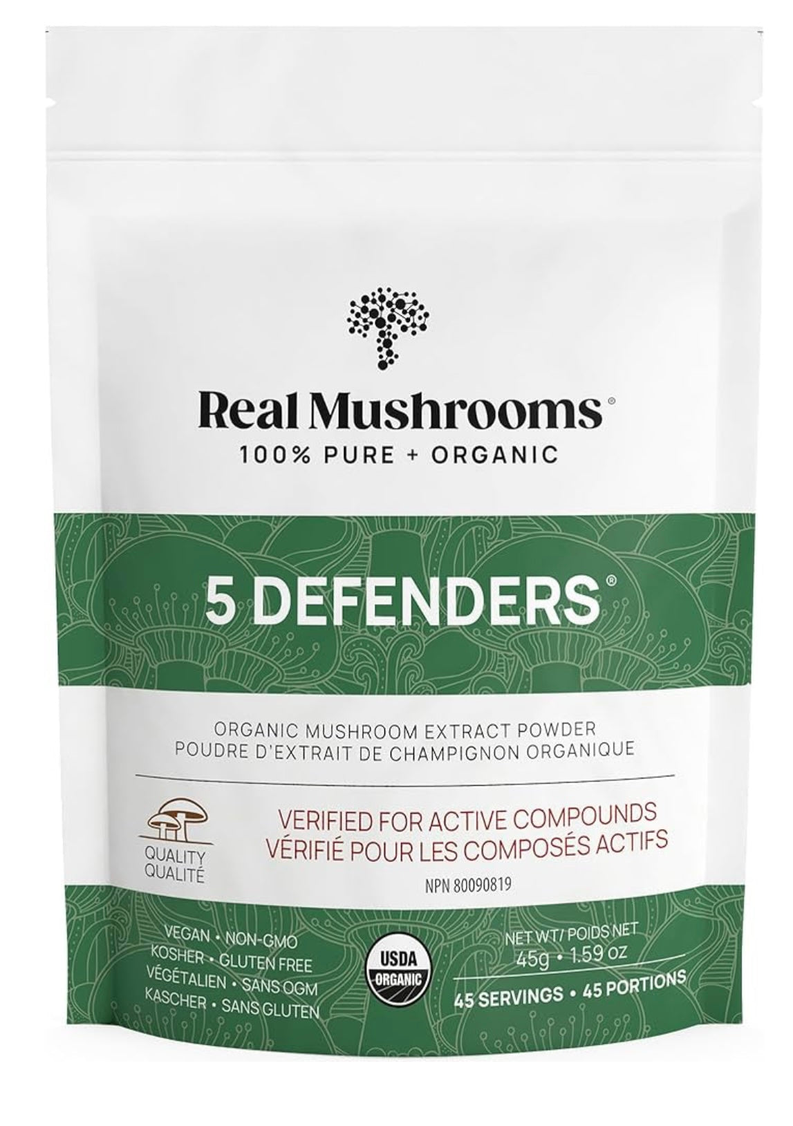 Real Mushrooms 5 Defenders Powder 45g