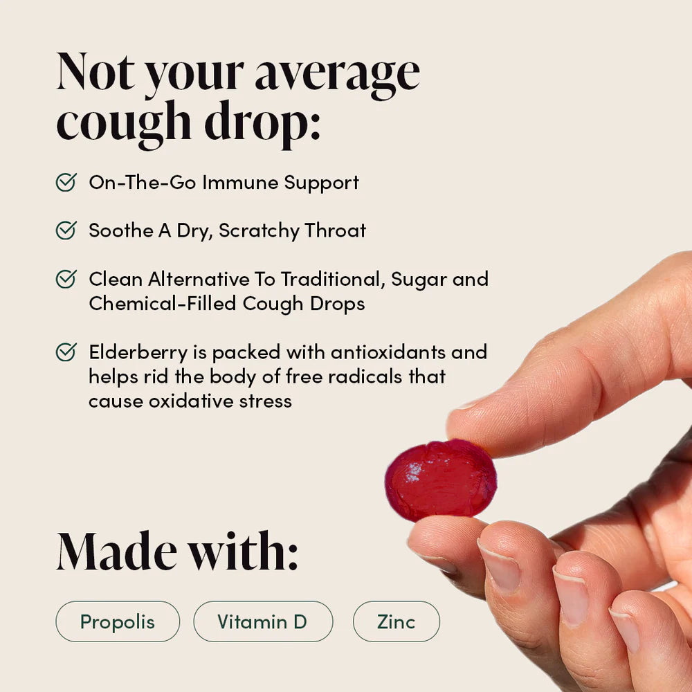 Beekeeper Naturals B.Soothed Elderberry Propolis Lozenges