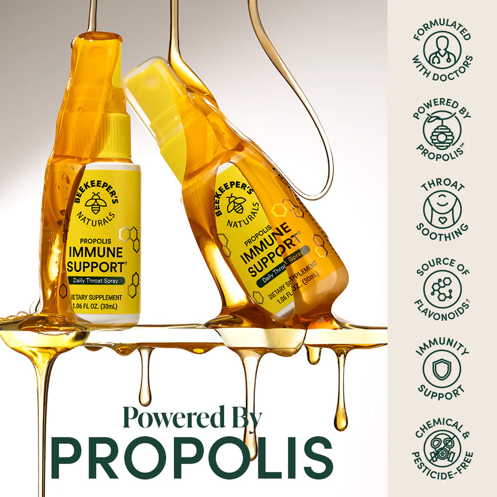 Beekeepers Naturals Propolis Immune Support Throat Spray