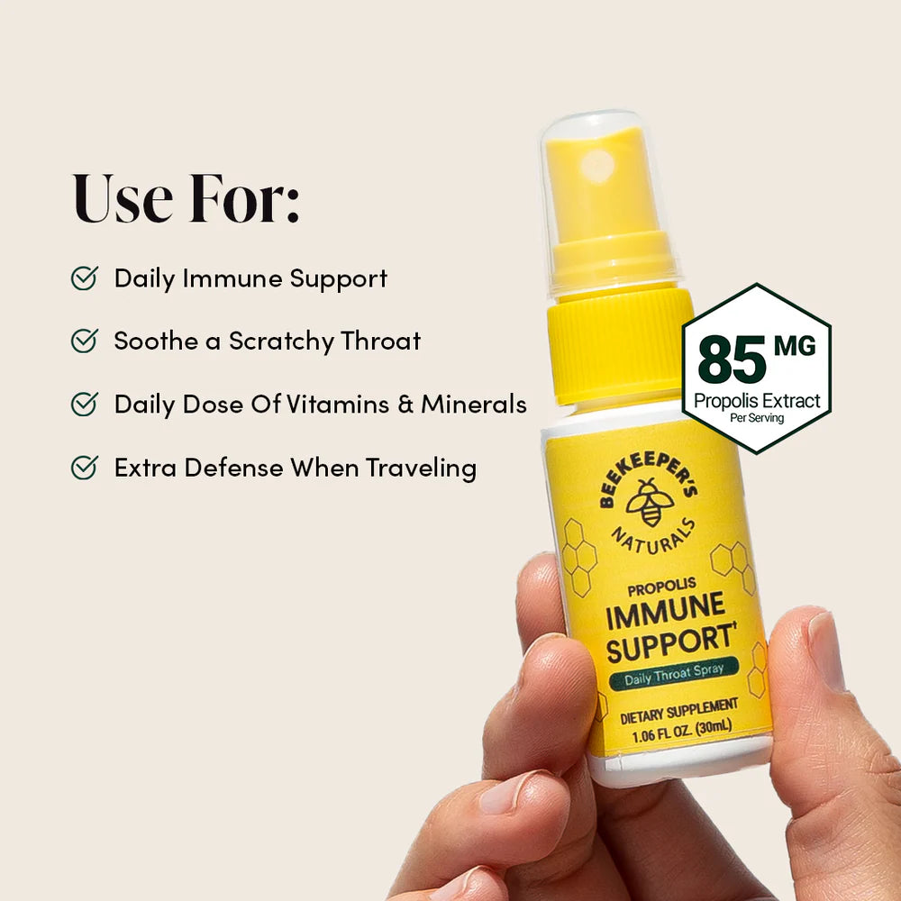 Beekeepers Naturals Propolis Immune Support Throat Spray