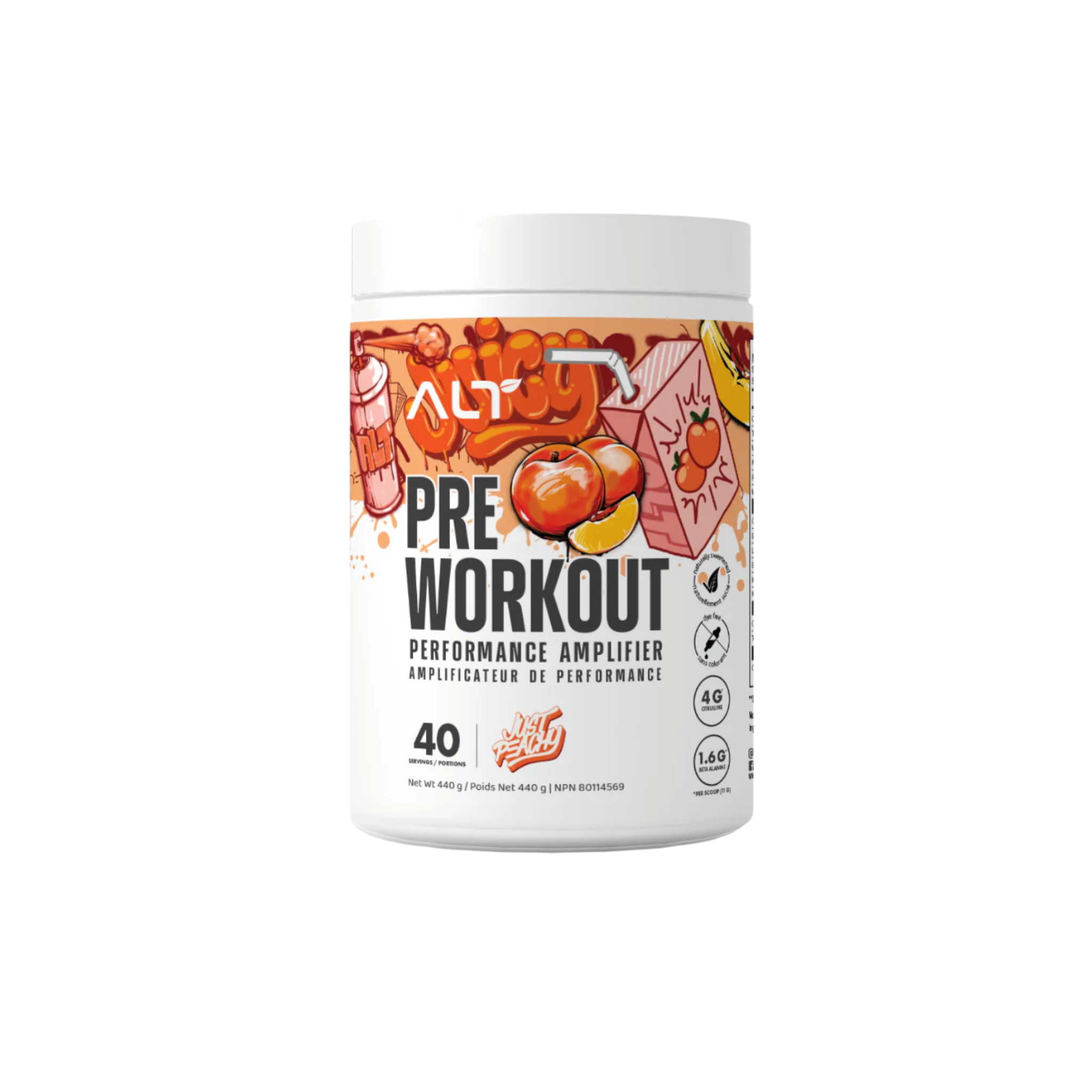 ALT Pre Workout Just Peachy, 40 Servings