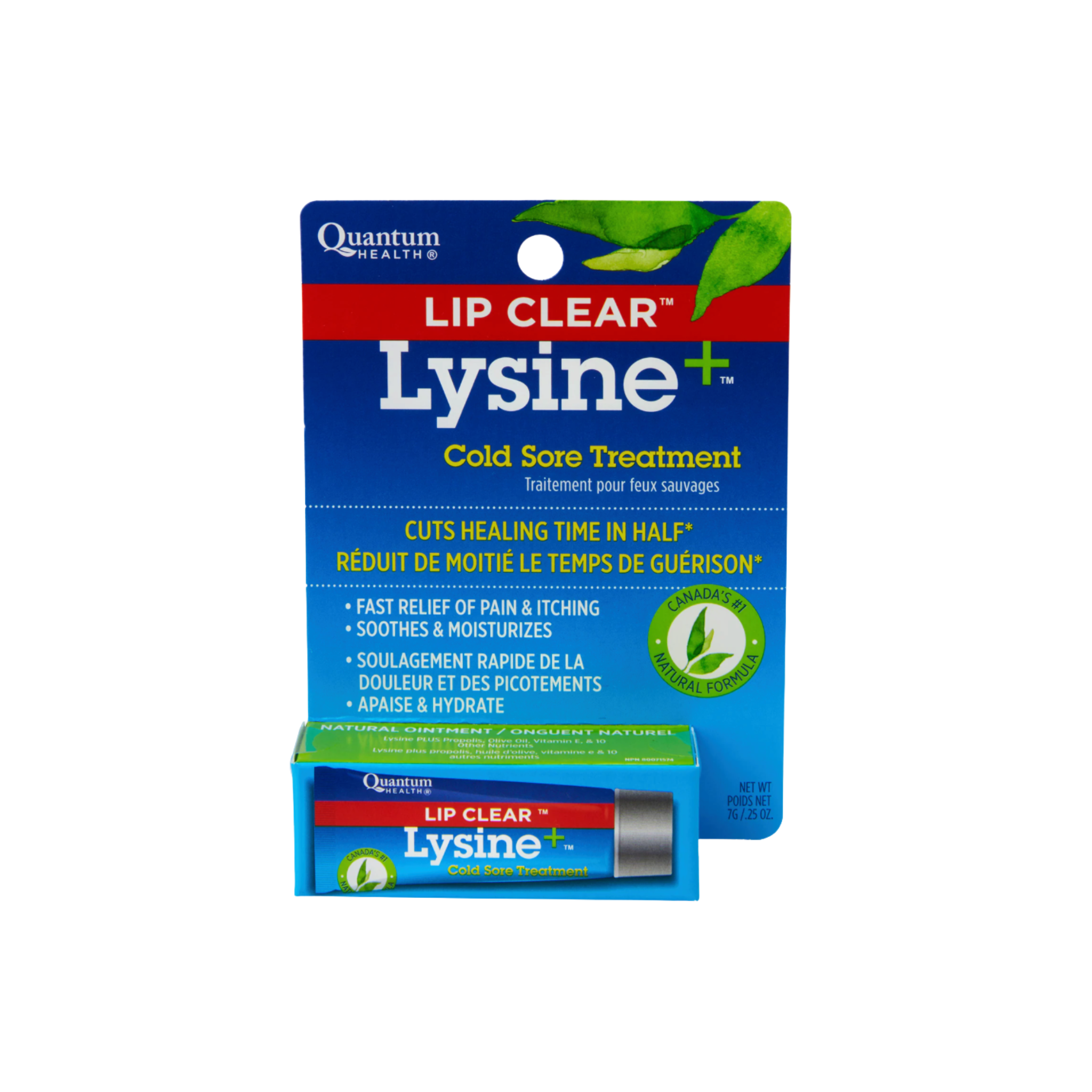 Quantum Super Lipcare Lysine Coldstick by Purity Life, a menthol-infused lip treatment with coldstick applicator for soothing lips.