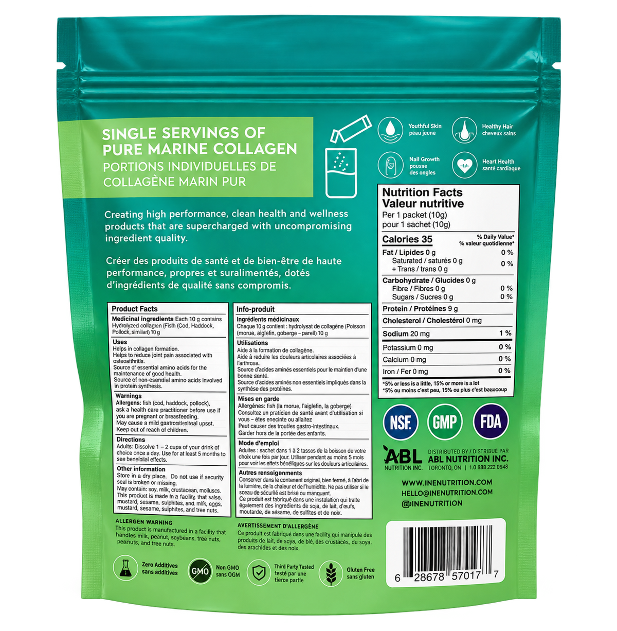 Ine+ Nutrition Marine Collagen Travel Pack 150g