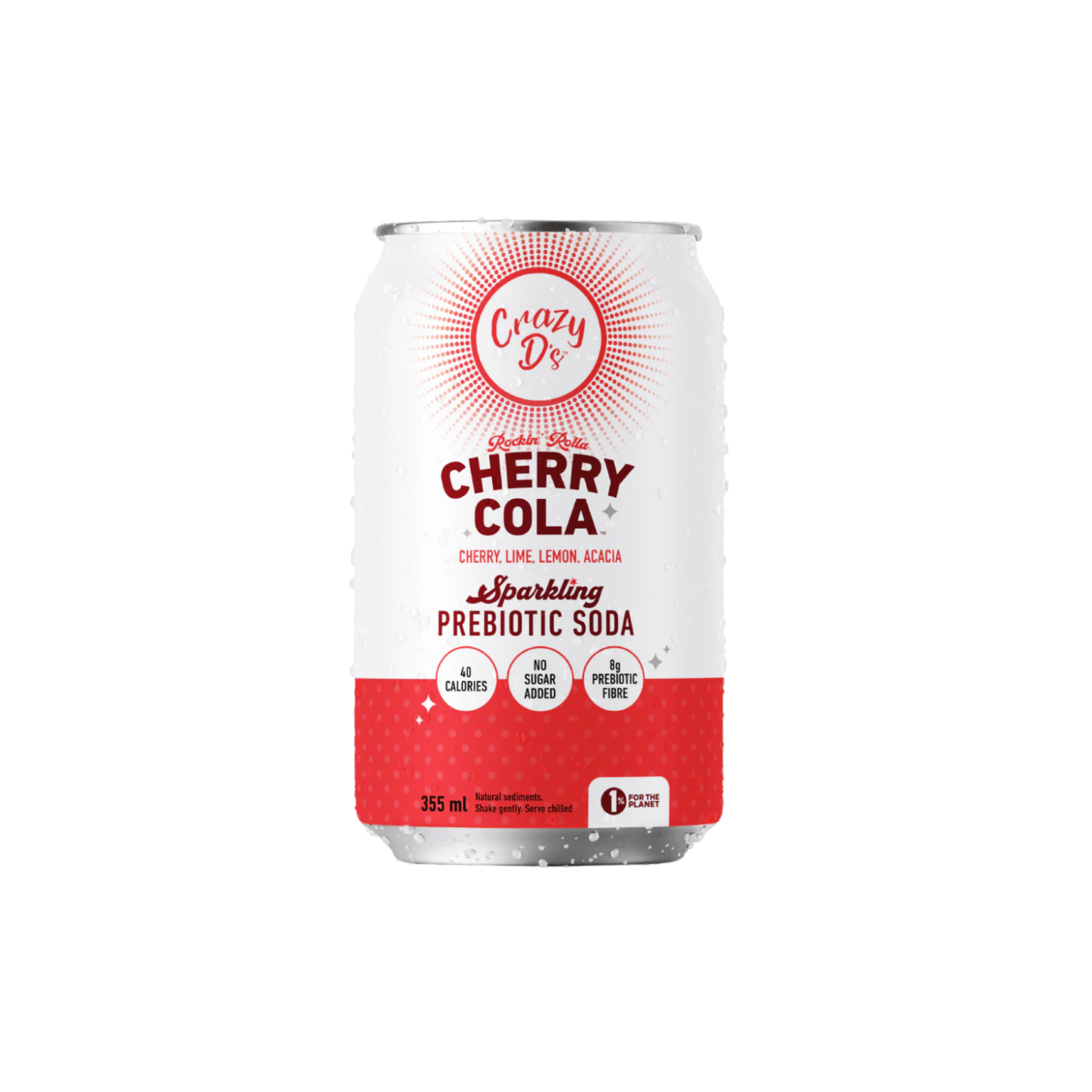 Crazy D’s Prebiotic Soda, Cherry Cola