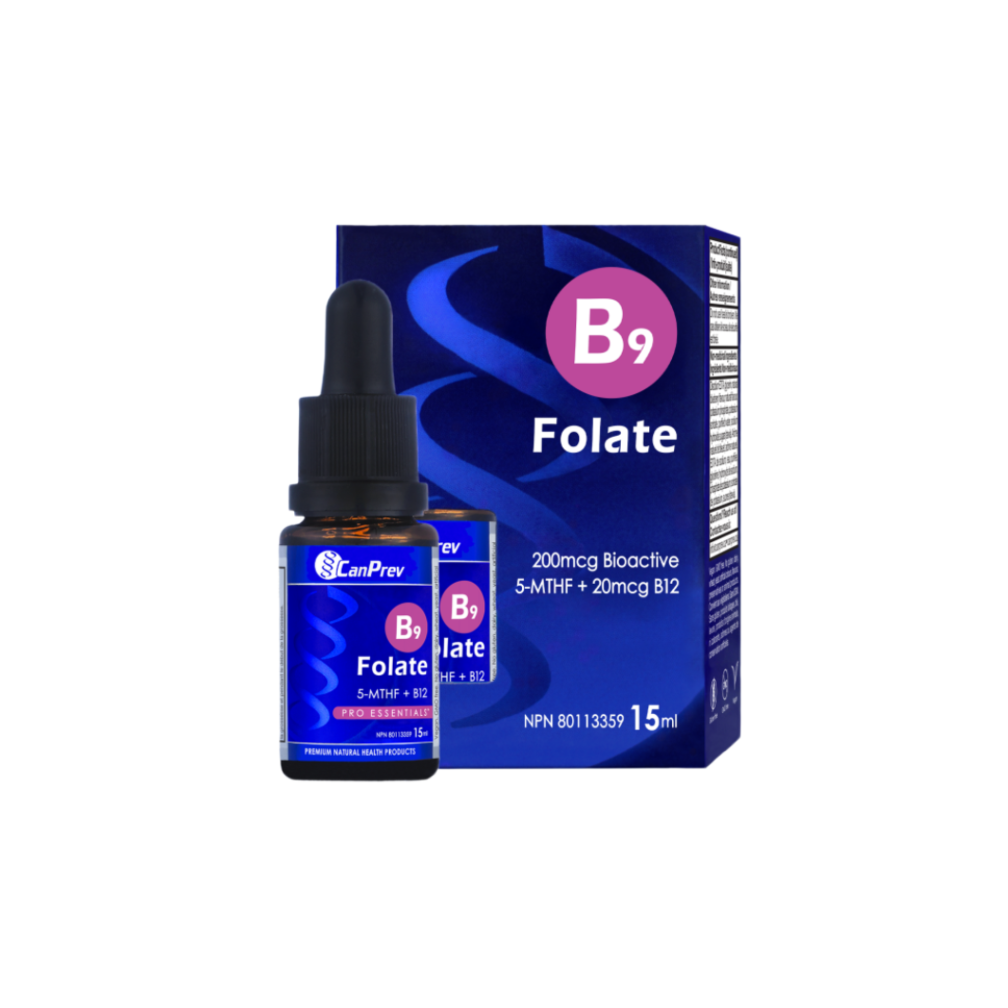 CanPrev B9 Folate 200mcg Drops - Active Methylfolate