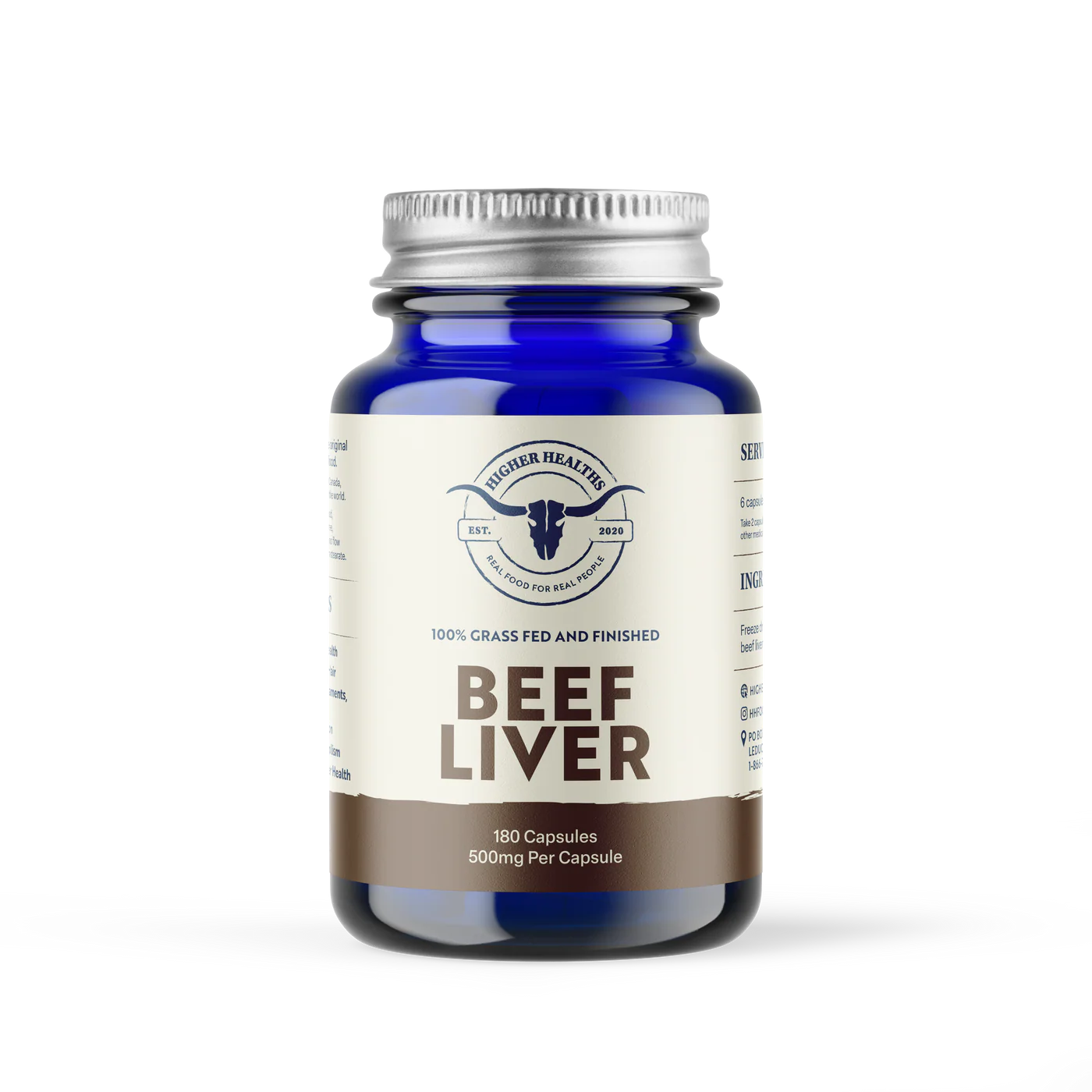 Higher Healths Beef Liver - Nature's Multivitamin 100% Grass-Fed (Bottle)