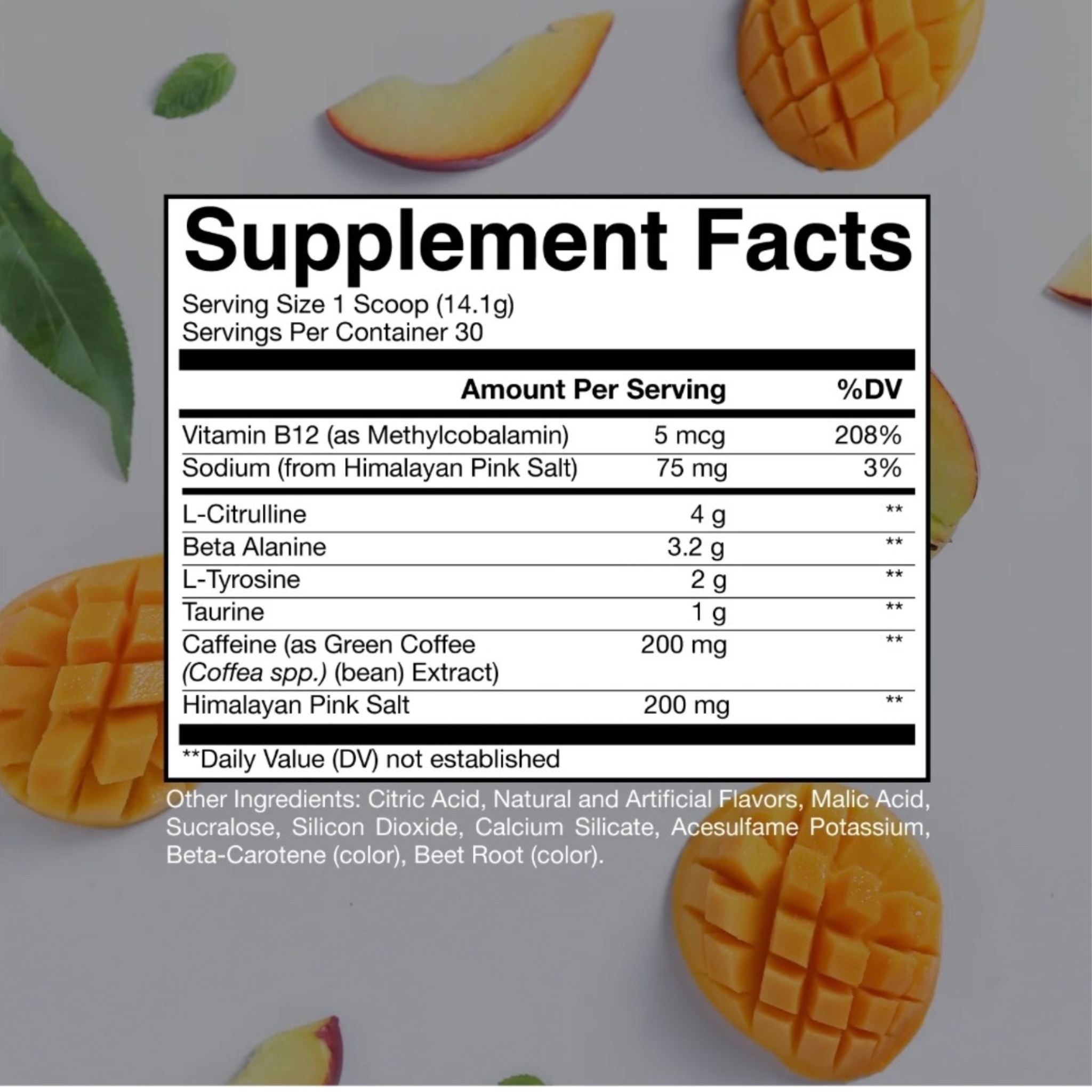 CBUM Essential Pre-Workout - Peach Mango 30 Servings