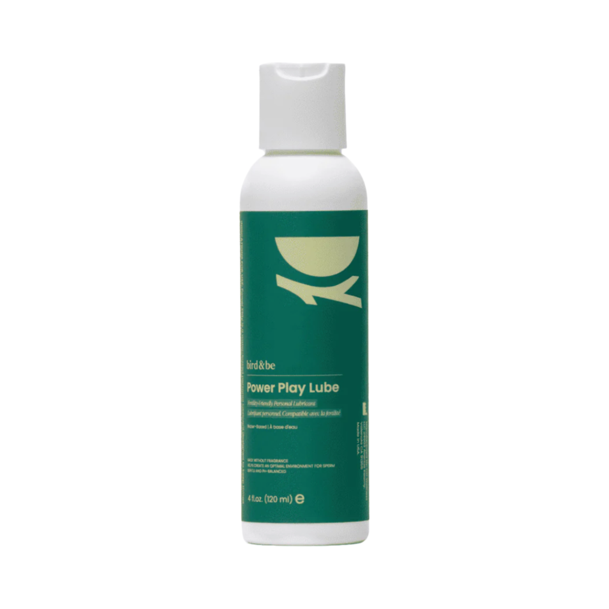 Bird&Be Power Play Lube β 4 fl oz fertility-friendly personal lubricant bottle on white background