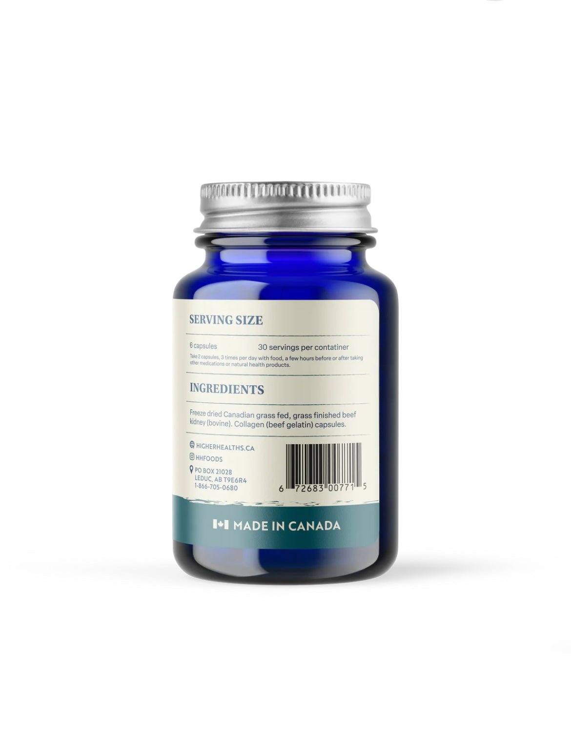 Higher Healths Beef Kidney - Immune Maker, Bottle, 180 capsules