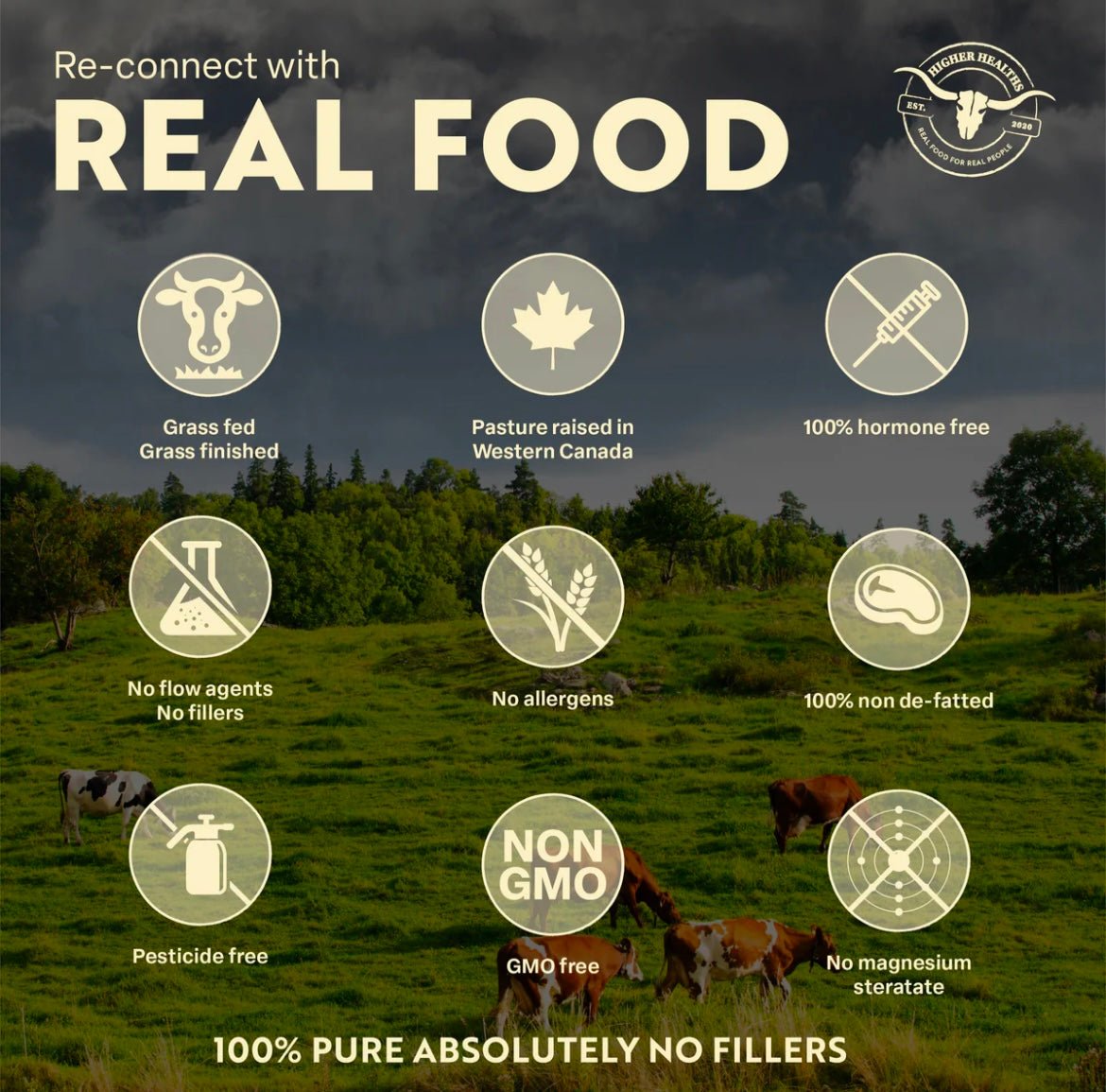 Higher Healths Beef Liver - Nature's Multivitamin 100% Grass-Fed (Bottle)