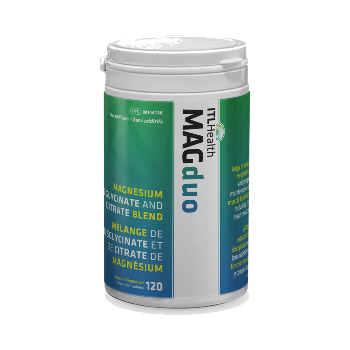 ITL Health MAGduo Magnesium Bisglycinate + Citrate