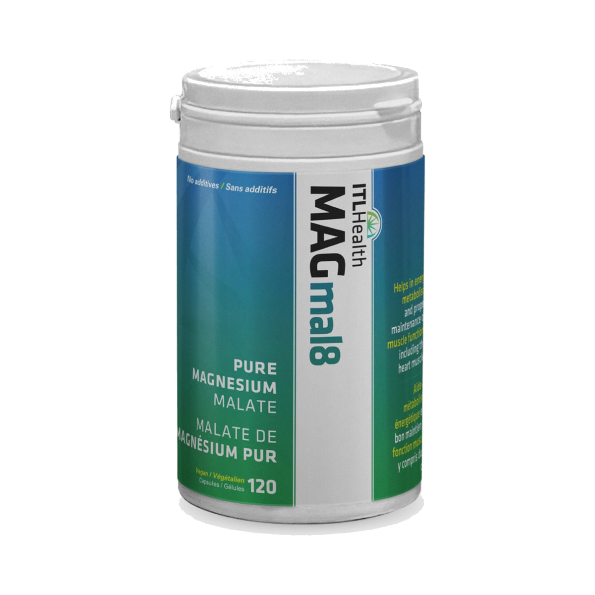 ITL Health MAGmal8 Magnesium Malate | 120 Capsules