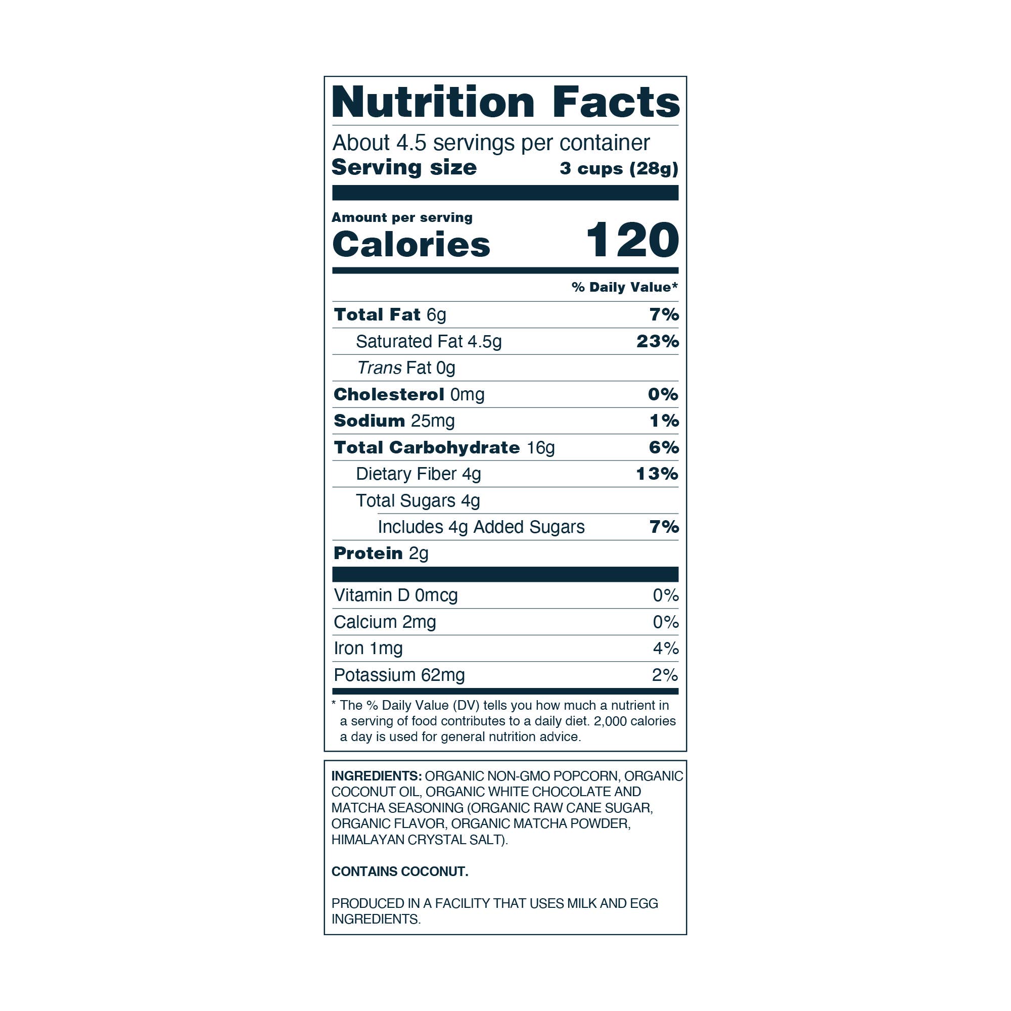 Organic Popcorn, White Chocolate Marshmallow 4.6oz