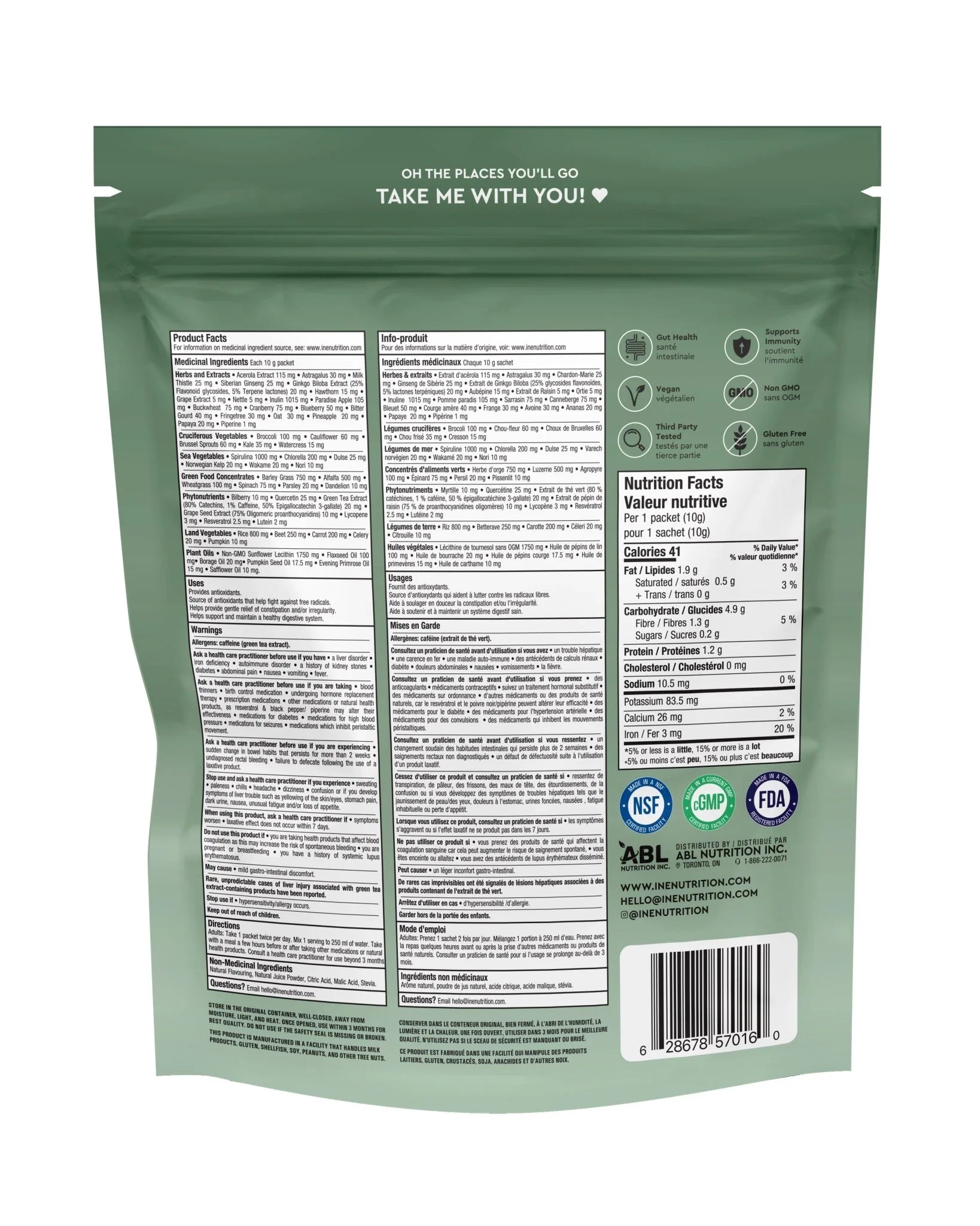 Ine+ Nutrition Super Greens Variety Pack - Travel Packs