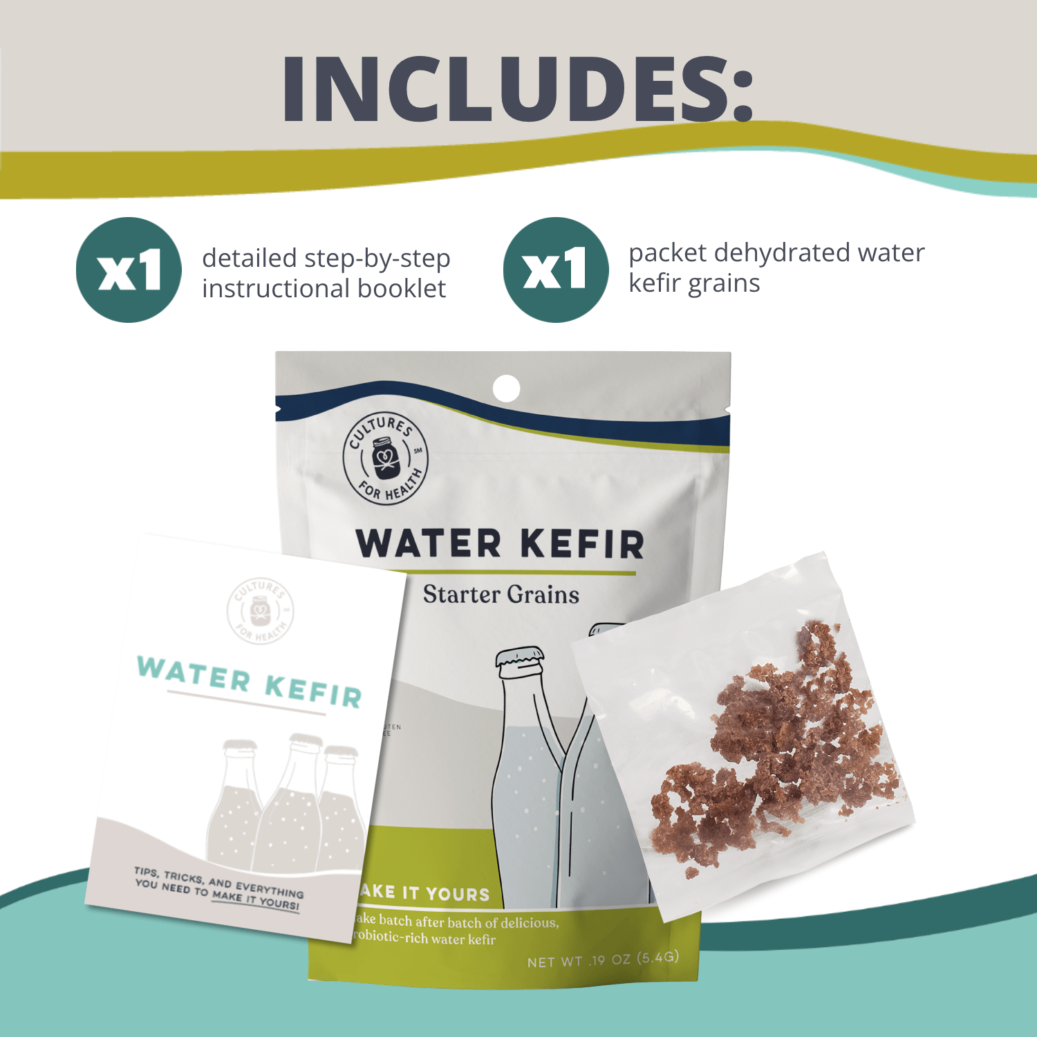 Water Kefir Grains, Case (8 units)
