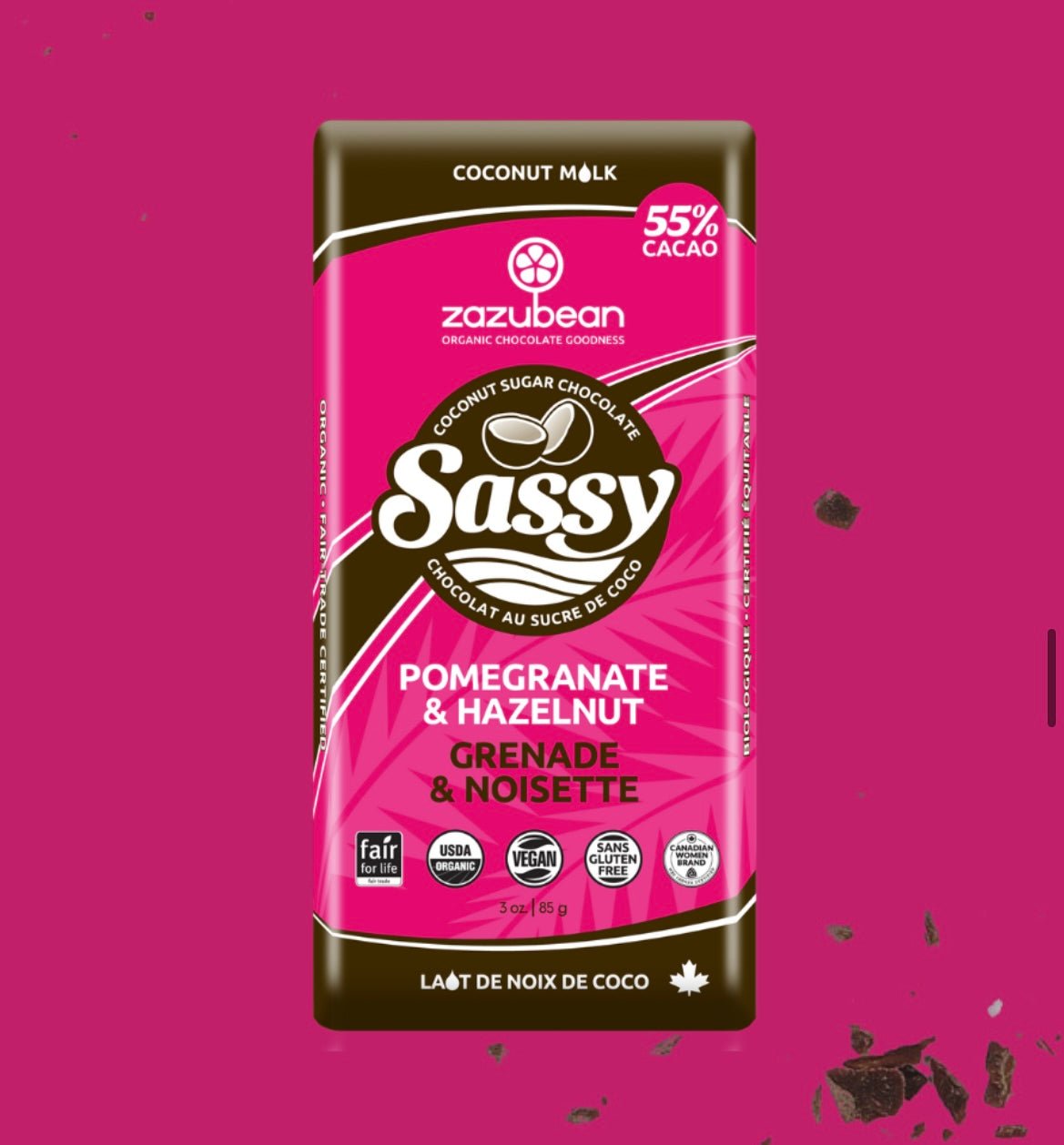 Zazubean Sassy: Pomegranate & Hazelnut