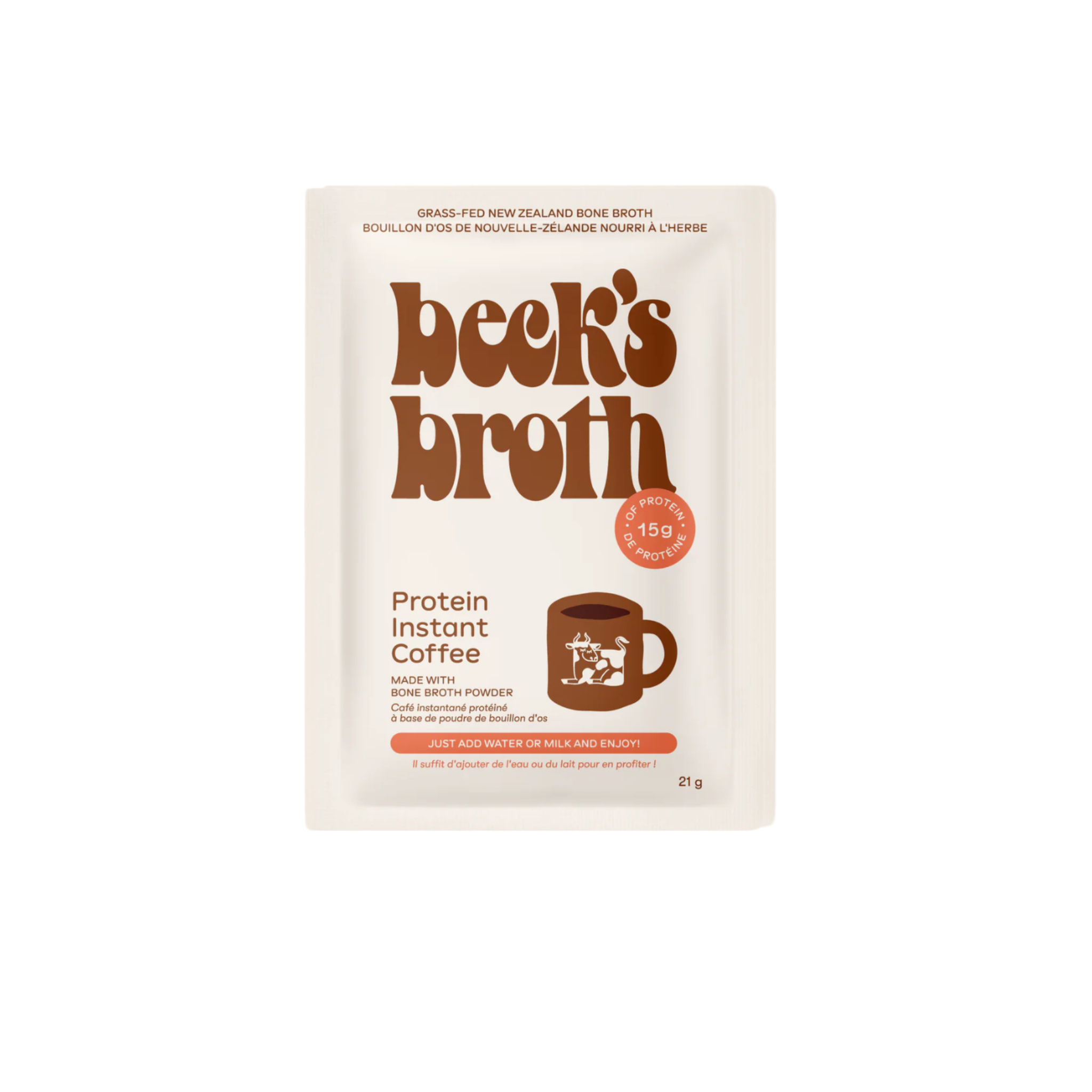 Becks Protein Broth - Instant Coffee Individual Packages 22G