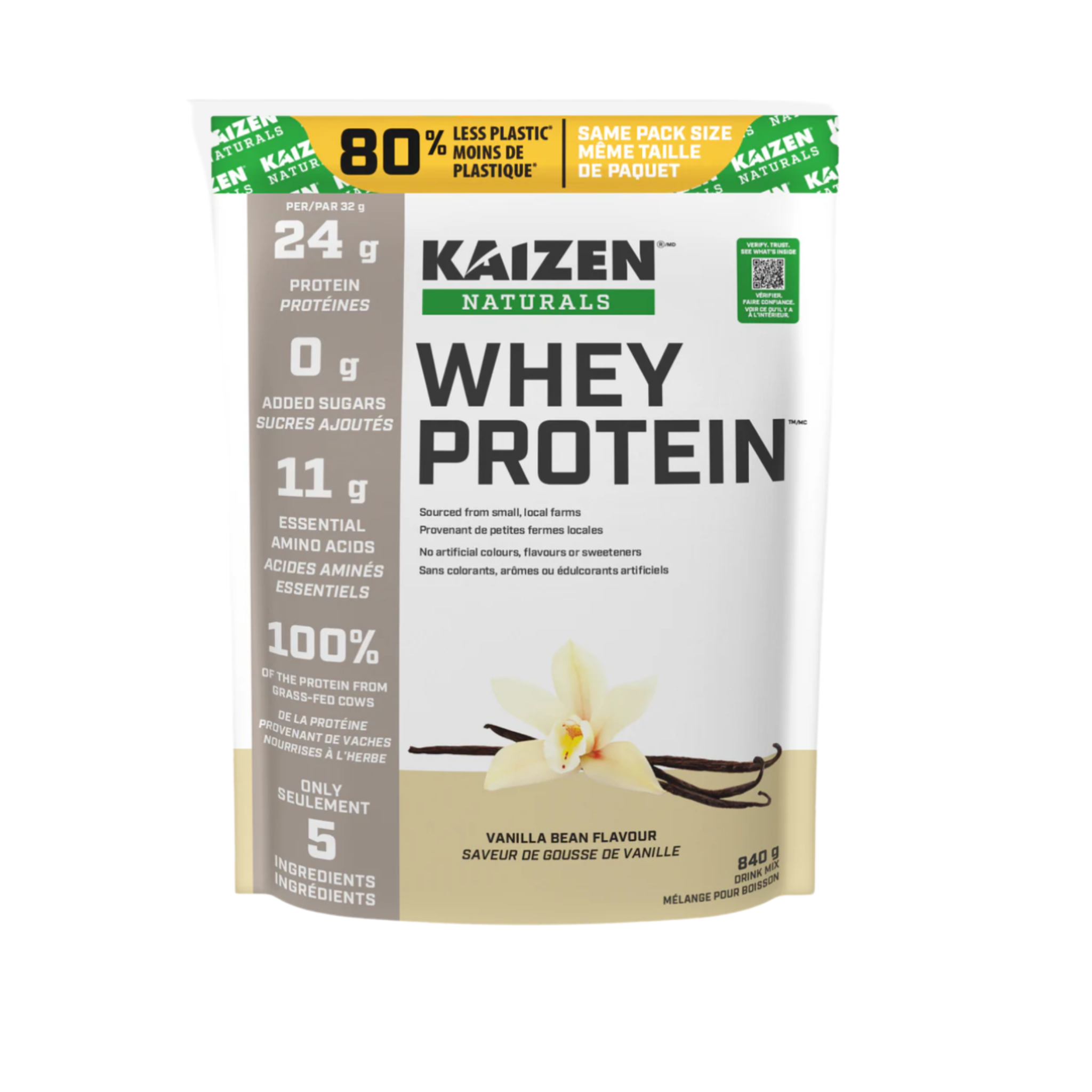 KAIZEN - Whey Protein Vanilla Bean 840g