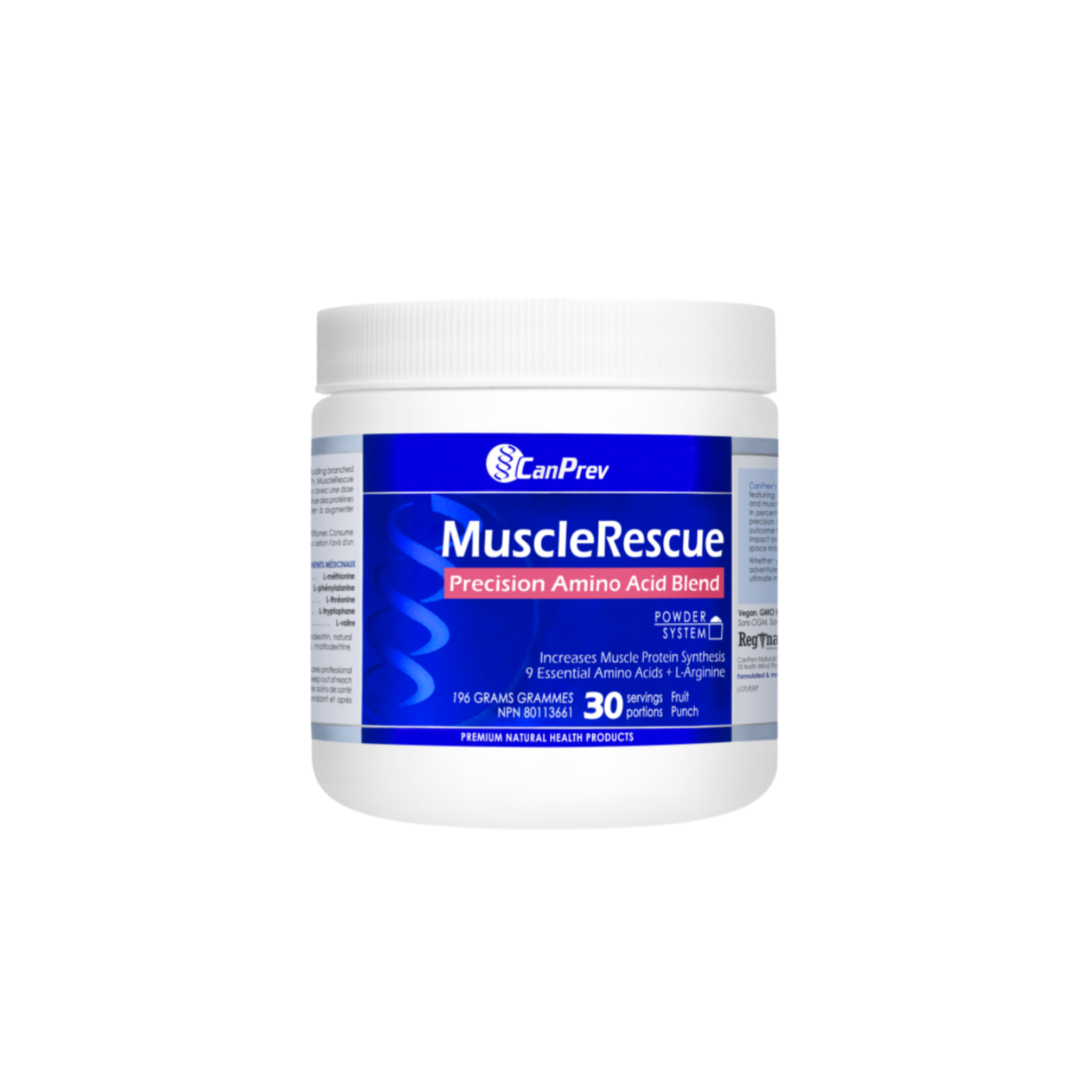 CanPrev MuscleRescue Fruit Punch 196g – Essential Amino Acid Complex with Reginator®