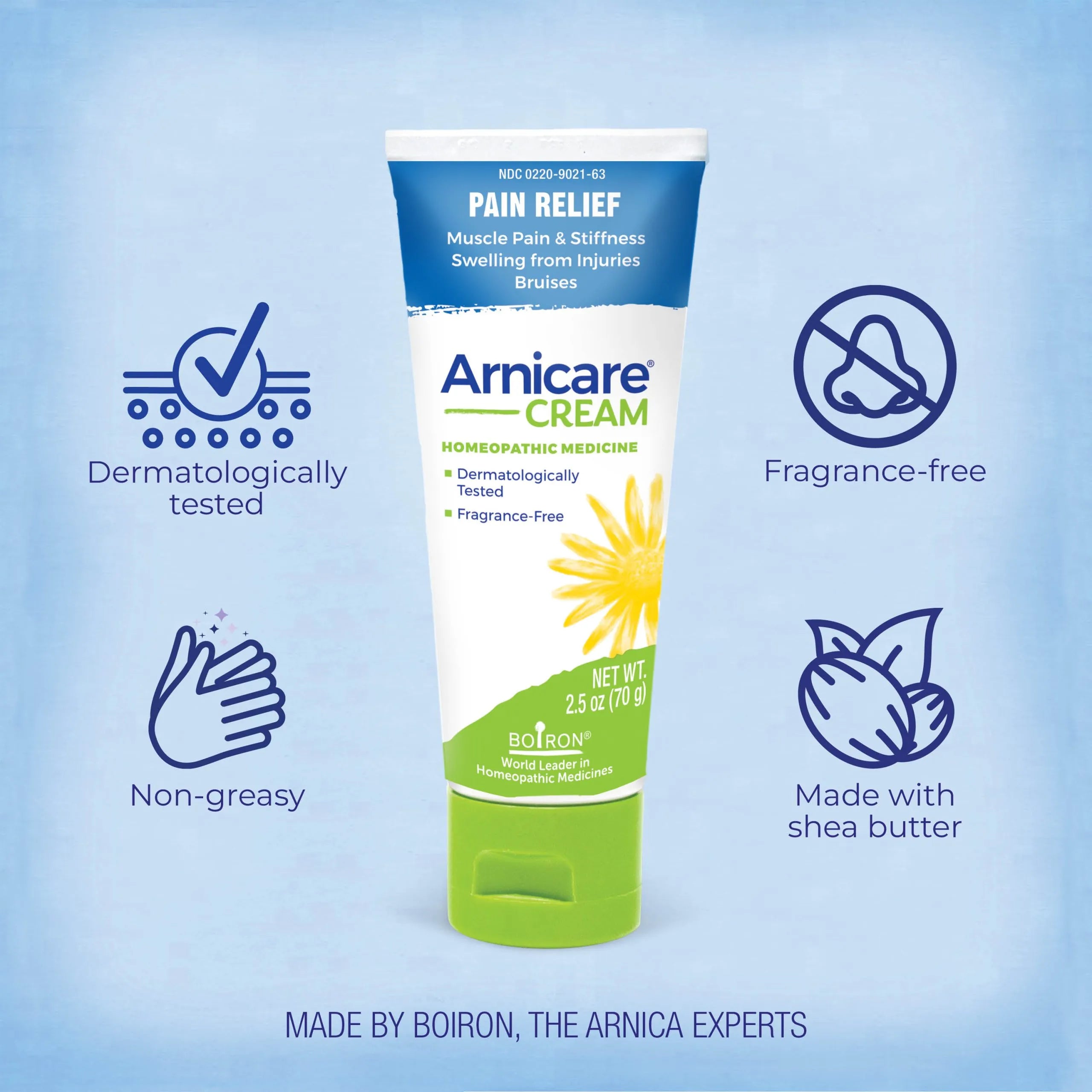 Boiron Arnicare® Cream 70g - Natural Muscle Pain & Bruise Relief