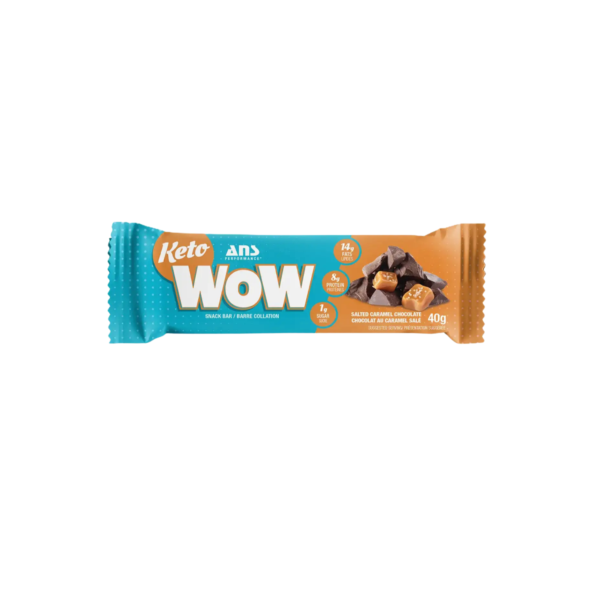 ANS - KETO WOW BAR, Salted Caramel Chocolate, 40G