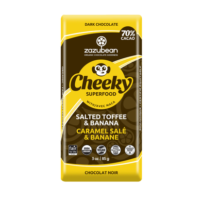 Horizon Wellness & Grocery Zazubean chocolate bar with dark chocolate and natural ingredients, shown in the image.