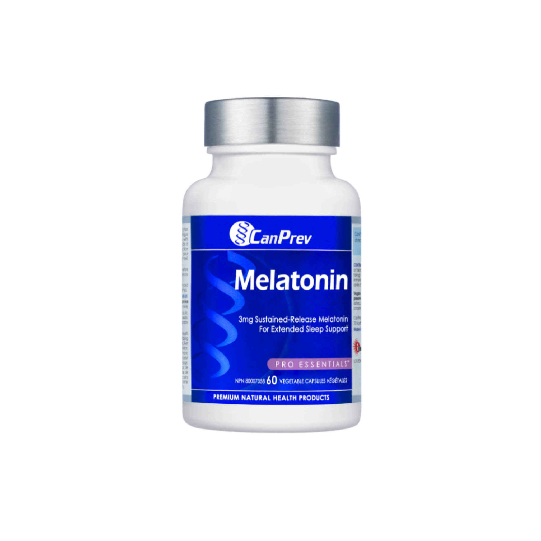 CanPrev Melatonin 3mg Sustained-Release - 6-8 Hour Sleep Support
