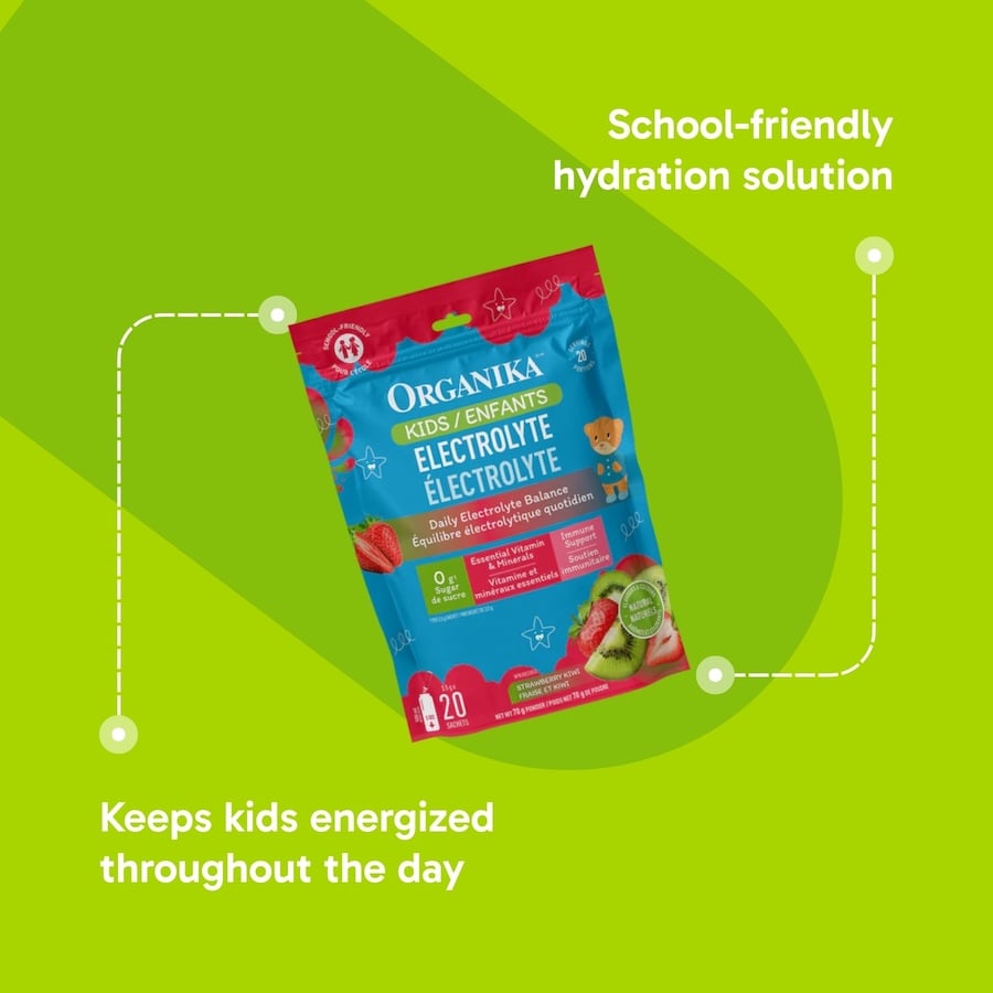 Organika Kids Electrolyte Powder Sachets - Sugar-Free Hydration Support