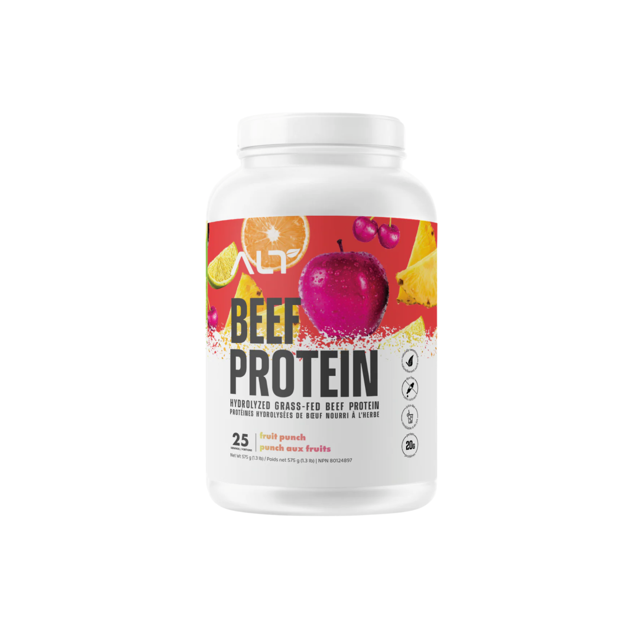 ALT Grass Fed Beef protein Isolate, Fruit Punch - 25 Servings