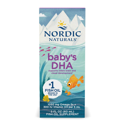 Nordic Naturals Baby's DHA 1050mg Liquid - Premium Omega-3 for Infant Brain Development