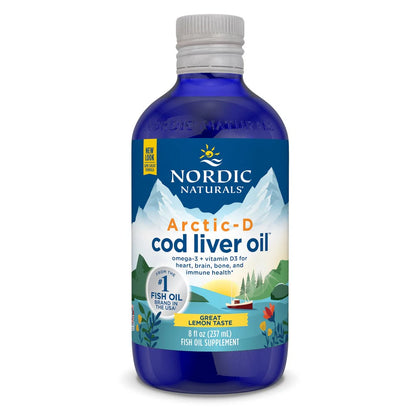 Nordic Naturals Arctic-D Cod Liver Oil 1060mg + 1000 IU Vitamin D3