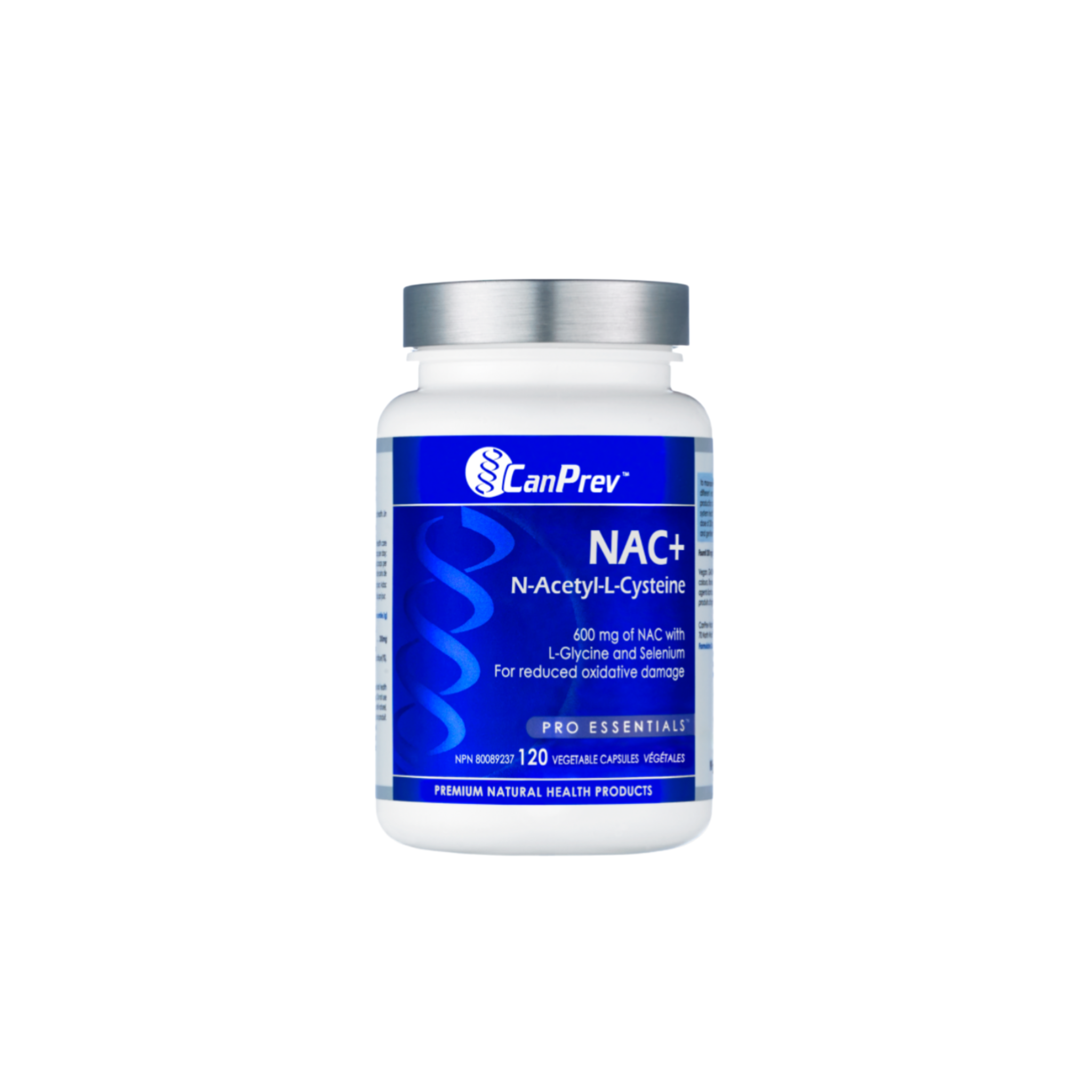 CanPrev NAC+ N-Acetyl-L-Cysteine 600mg Capsules - Enhanced Glutathione Support
